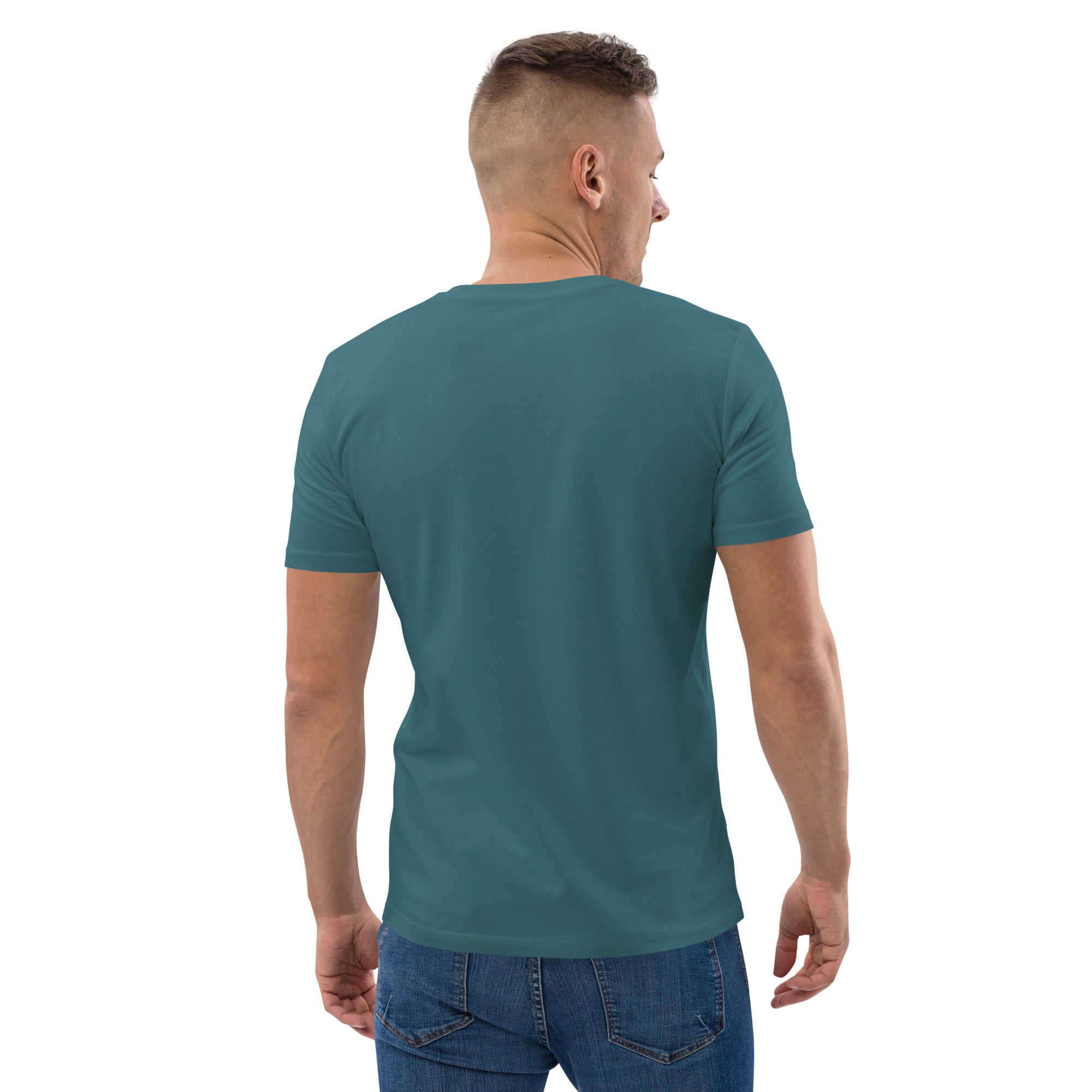 Unisex organic cotton t-shirt Ski Bum embroidered pattern