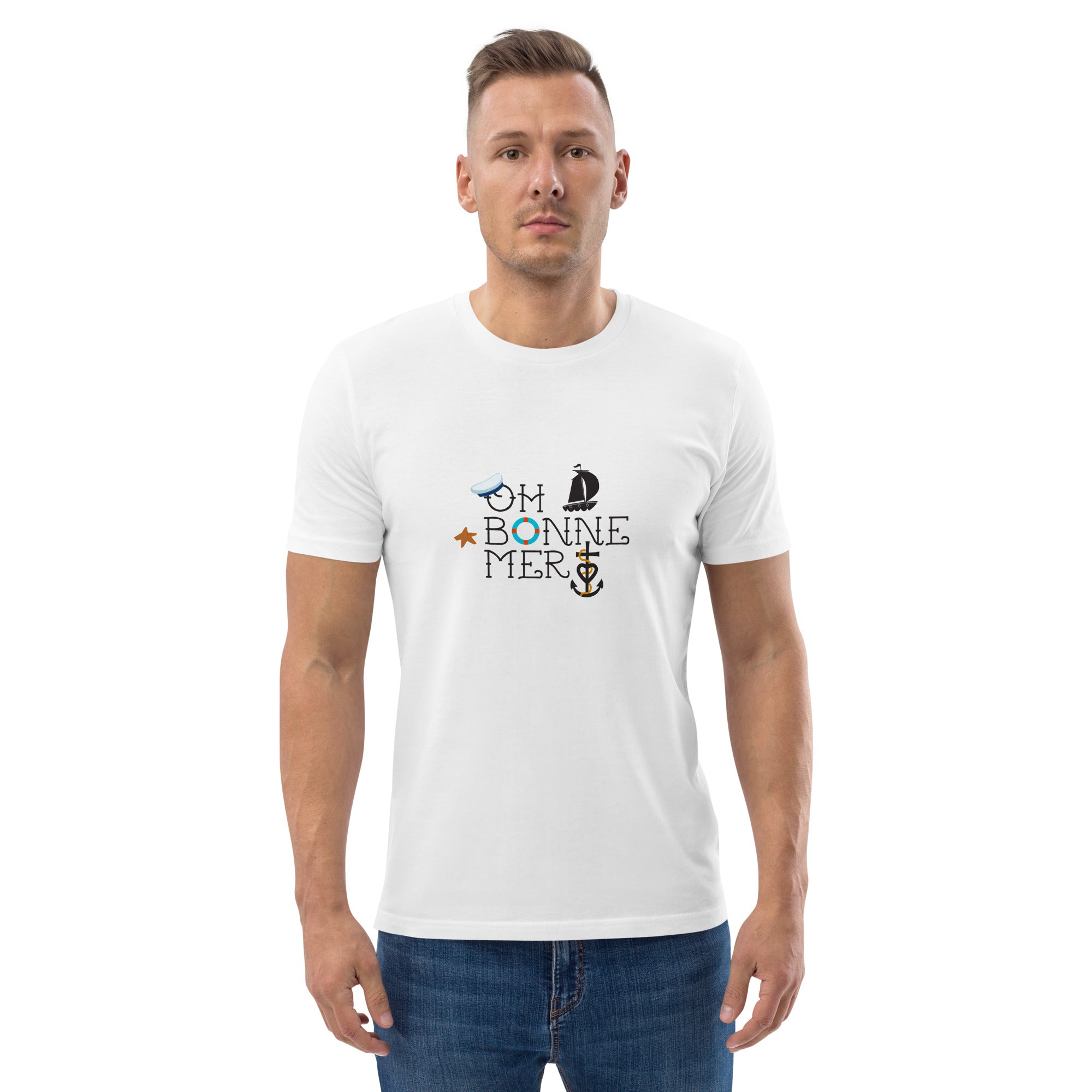 T-shirt unisexe en coton biologique Oh Bonne Mer 3 sur couleurs claires