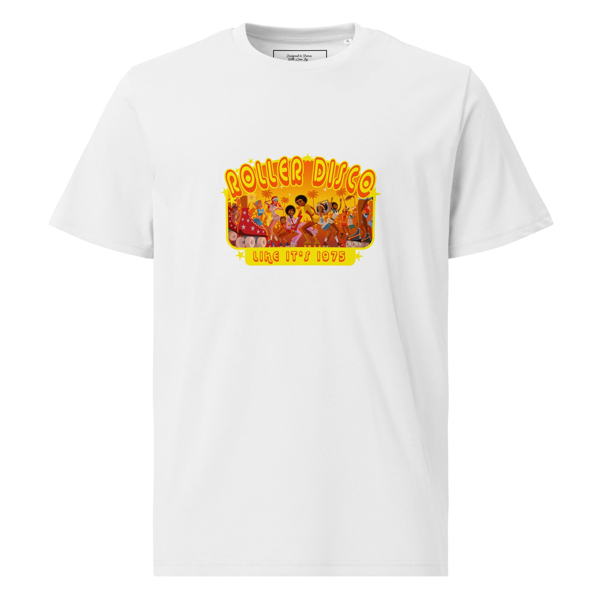 T-shirt unisexe en coton biologique Roller Disco 1975