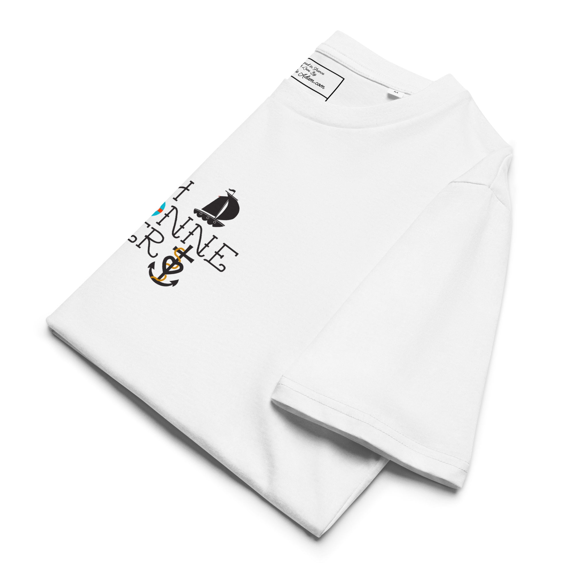 T-shirt unisexe en coton biologique Oh Bonne Mer 3 sur couleurs claires