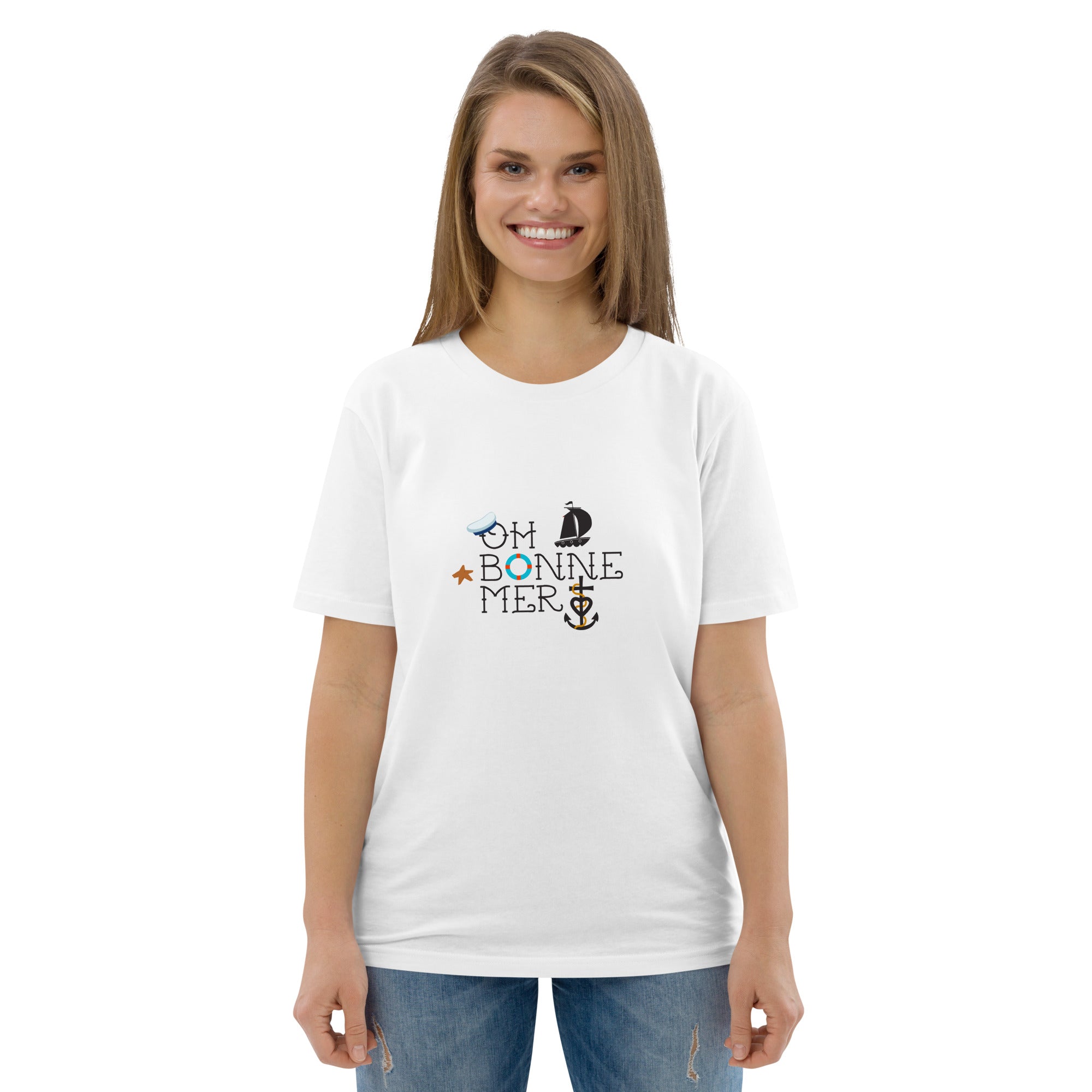 T-shirt unisexe en coton biologique Oh Bonne Mer 3 sur couleurs claires