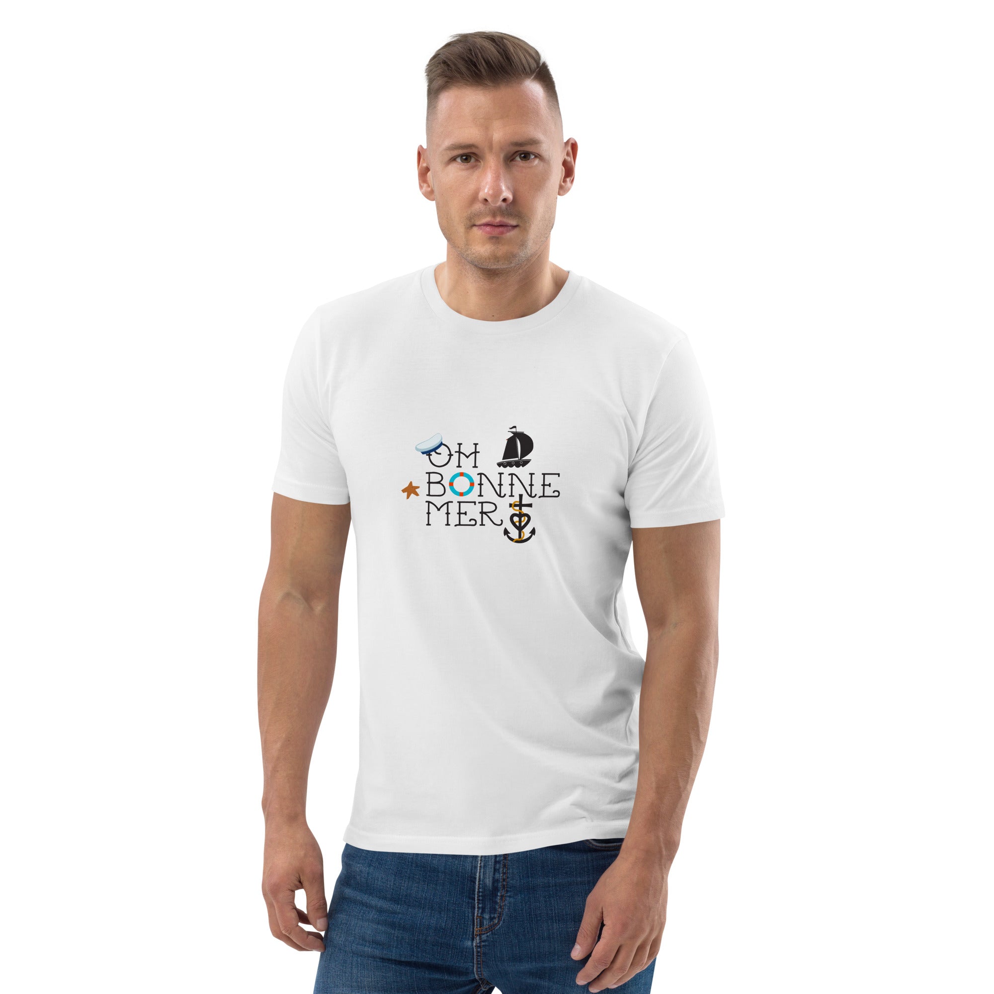 T-shirt unisexe en coton biologique Oh Bonne Mer 3 sur couleurs claires