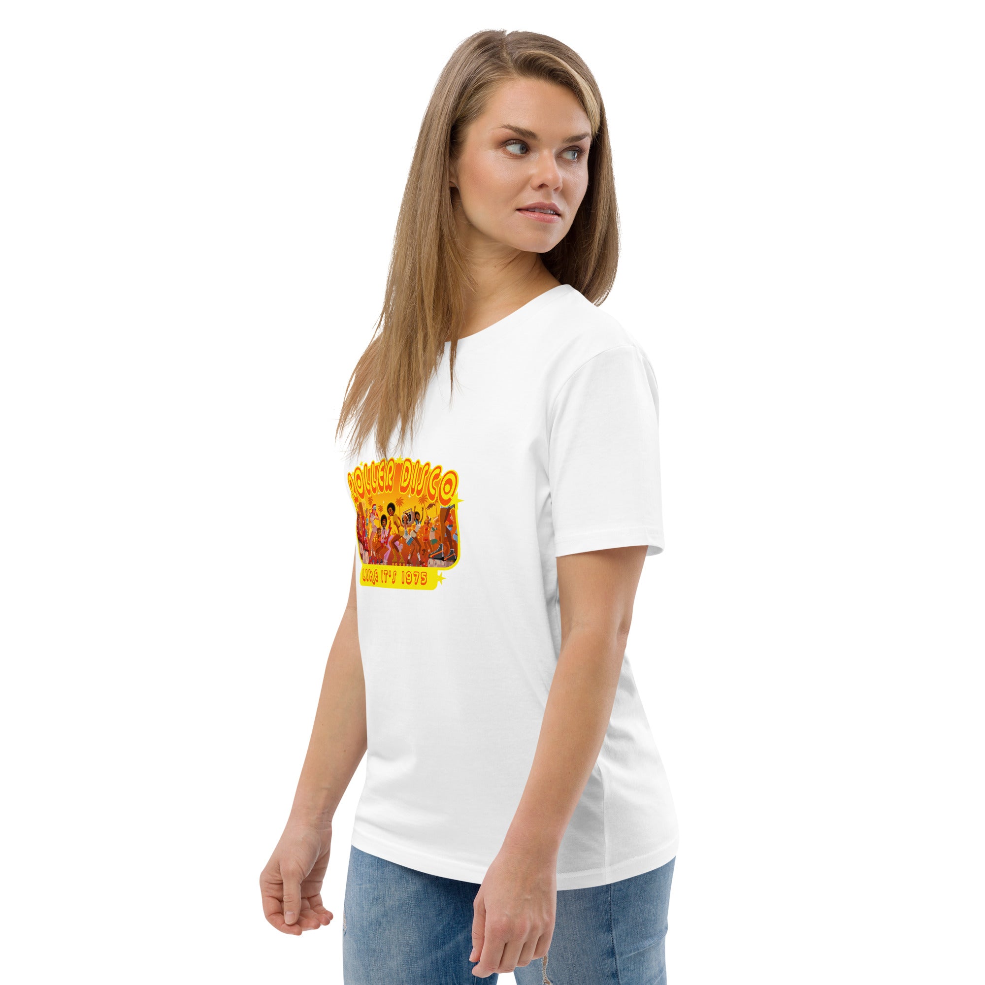 T-shirt unisexe en coton biologique Roller Disco 1975