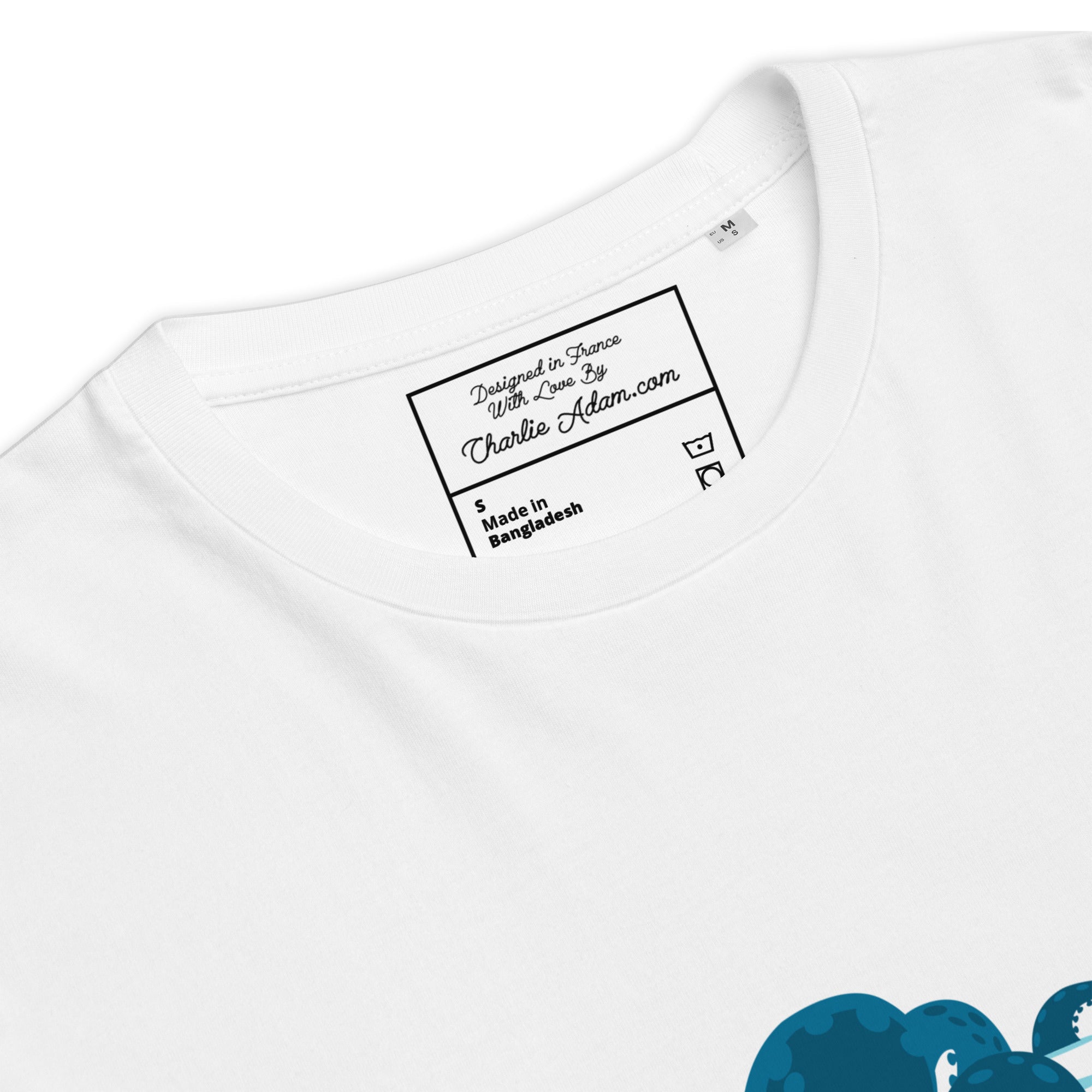 Unisex organic cotton t-shirt Octopus Blue