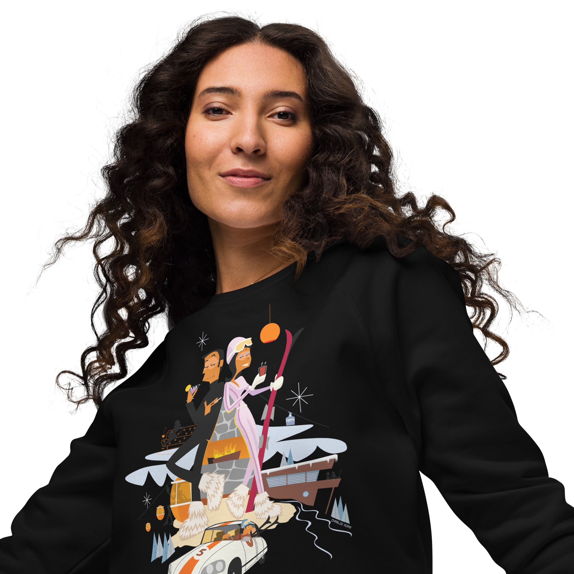 Sweatshirt écologique raglan unisexe License To Chill Mission Après-Ski