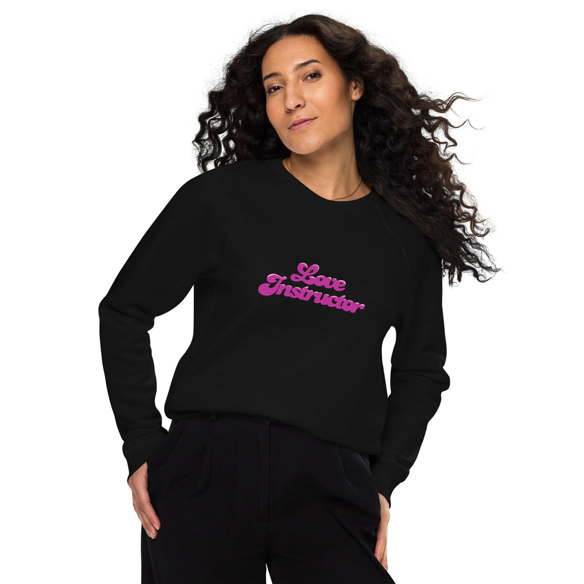 Sweatshirt écologique raglan unisexe Love Instructor