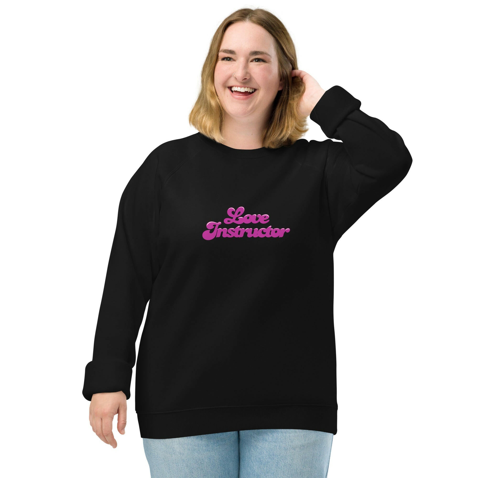 Sweatshirt écologique raglan unisexe Love Instructor