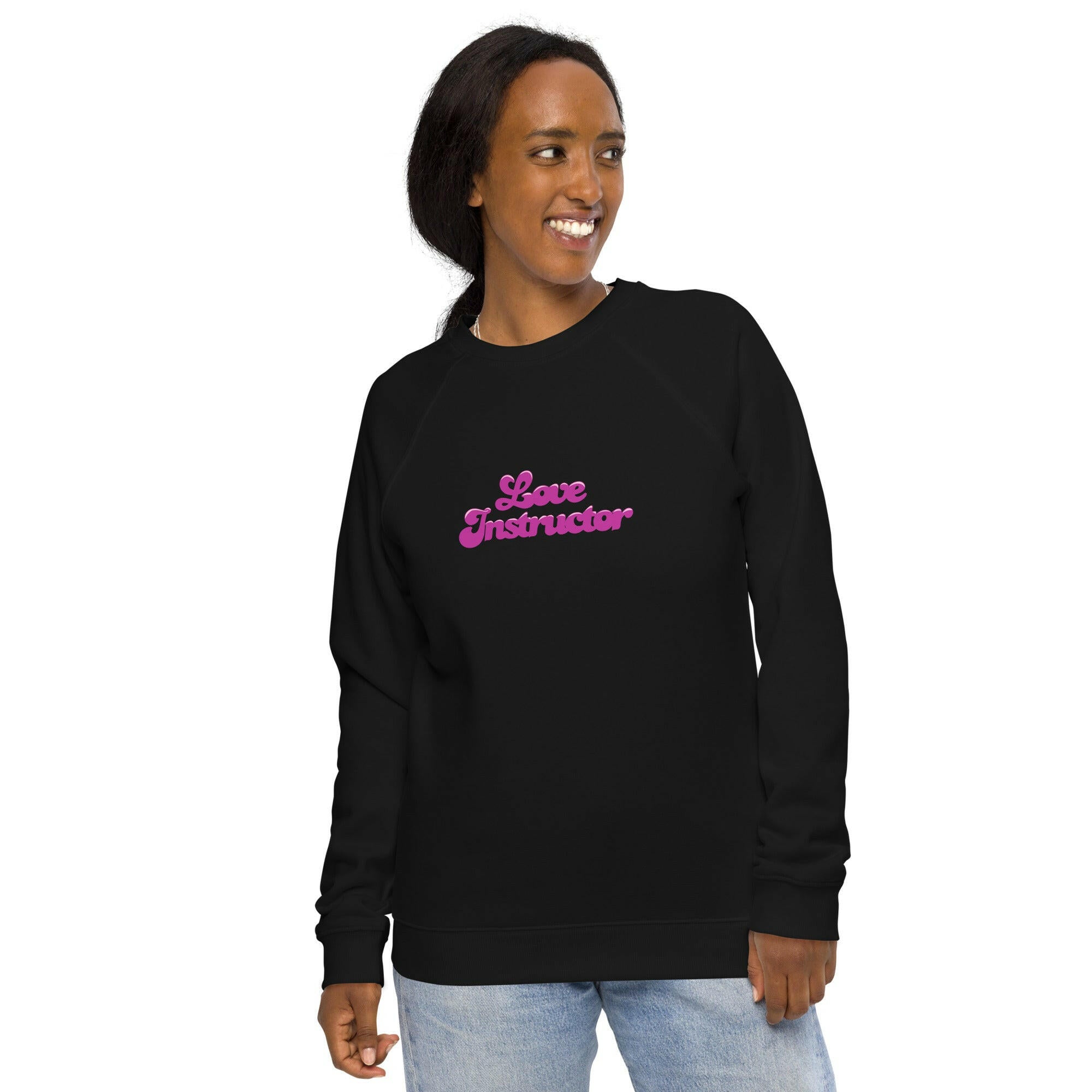Sweatshirt écologique raglan unisexe Love Instructor