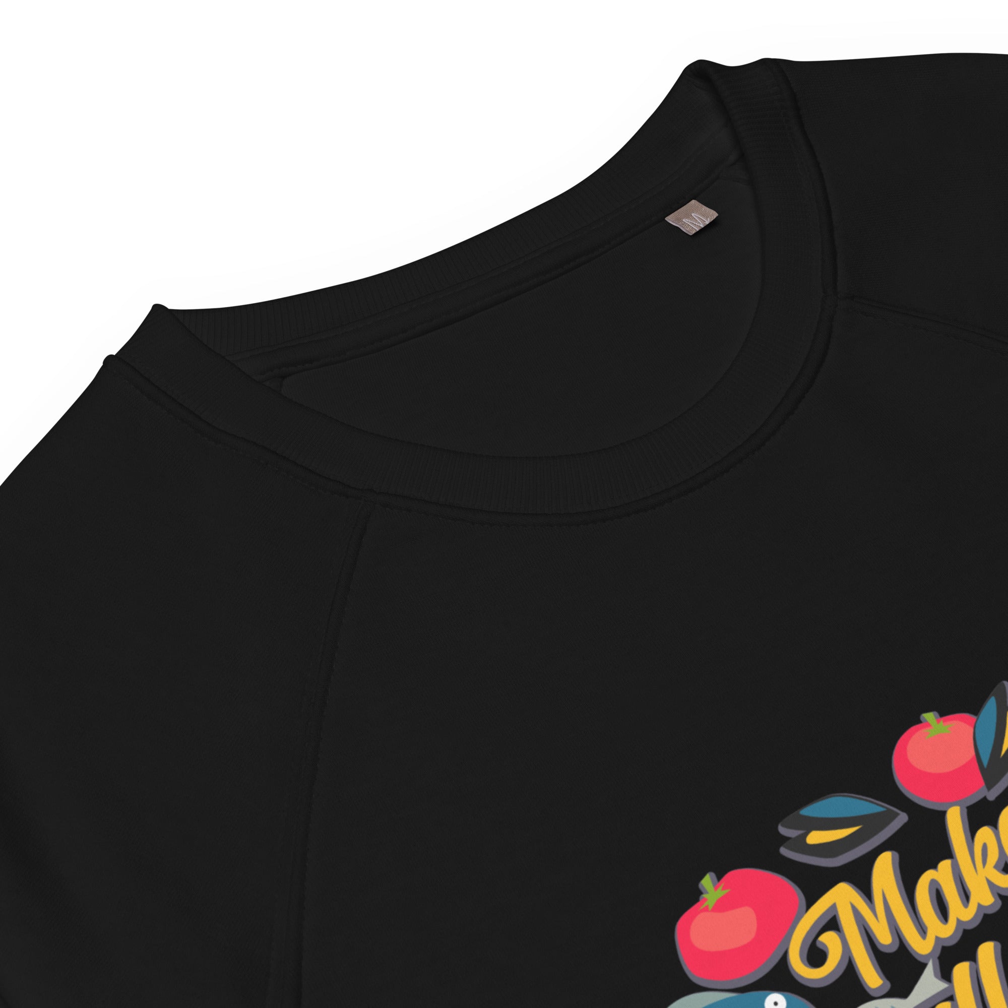 Sweatshirt écologique raglan unisexe Make Bouillabaisse Not War Oh Bonne Mer