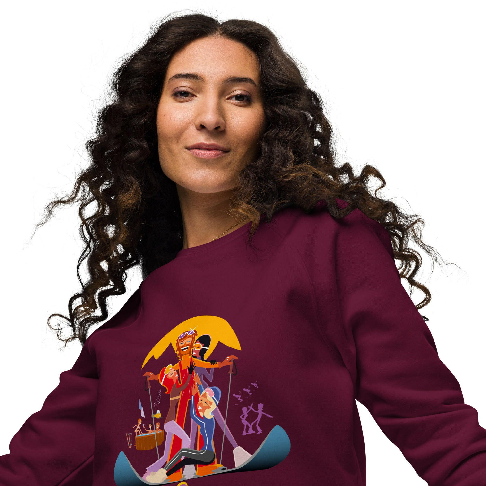 Sweatshirt écologique raglan unisexe Love Instructor First Lesson free