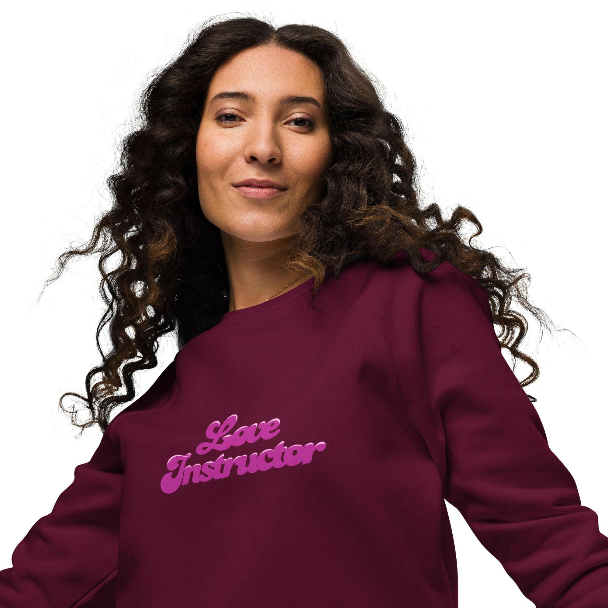 Sweatshirt écologique raglan unisexe Love Instructor