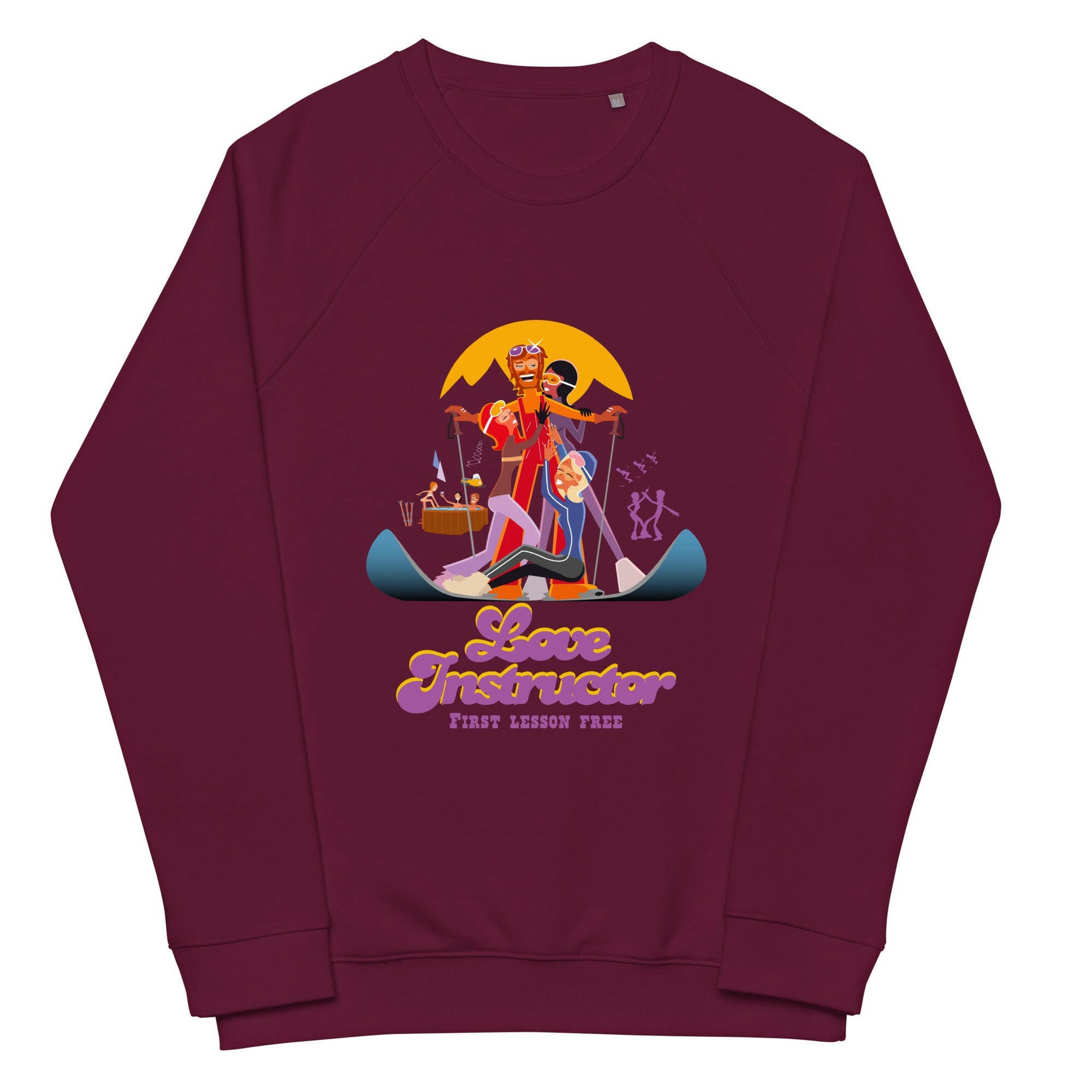 Sweatshirt écologique raglan unisexe Love Instructor First Lesson free