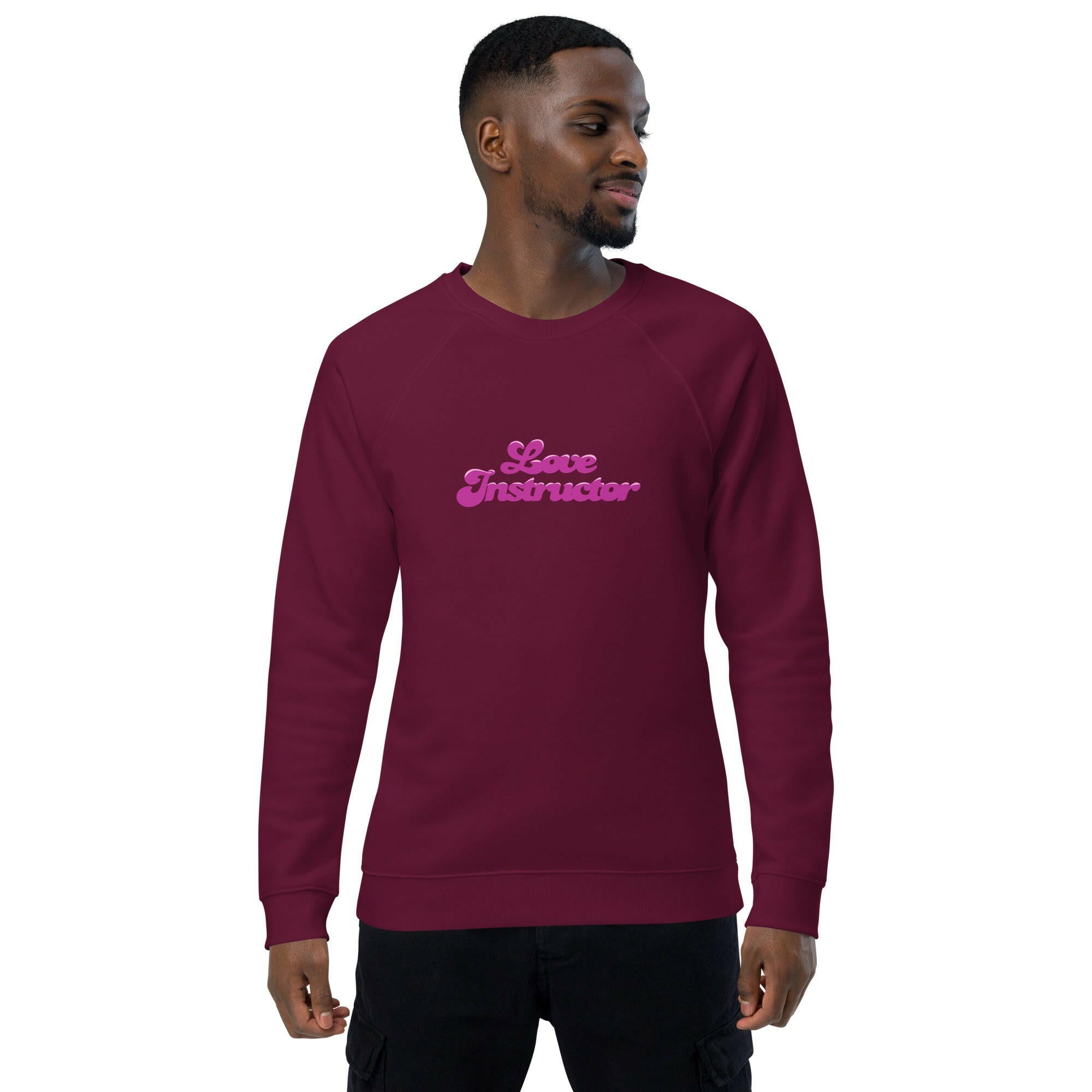 Sweatshirt écologique raglan unisexe Love Instructor