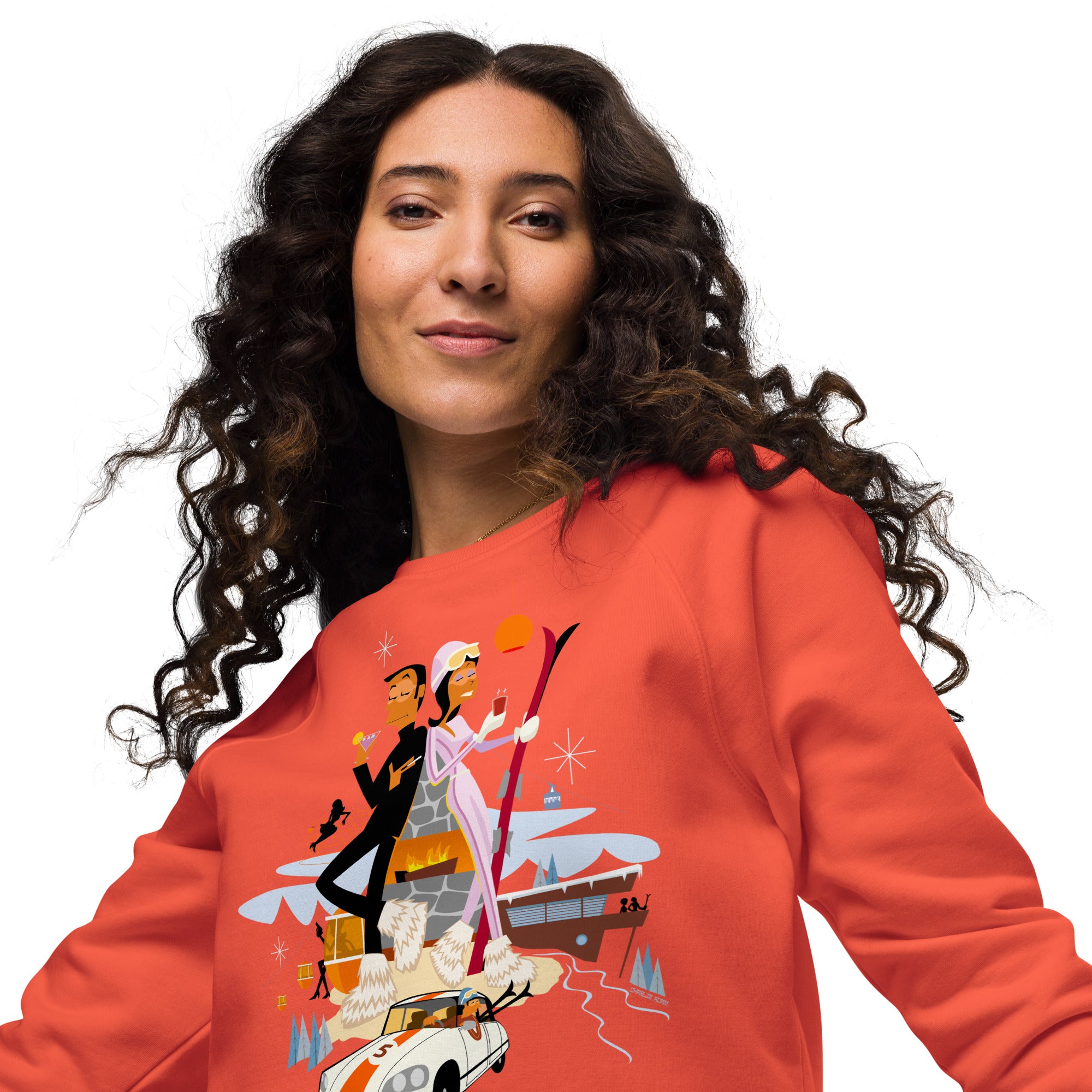 Sweatshirt écologique raglan unisexe License To Chill Mission Après-Ski