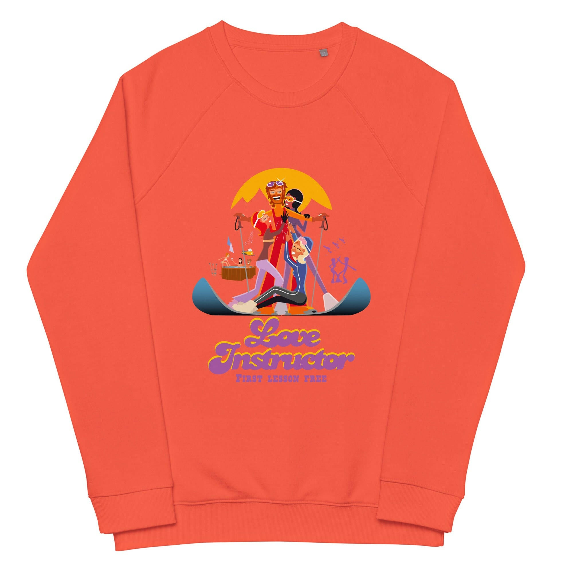 Sweatshirt écologique raglan unisexe Love Instructor First Lesson free