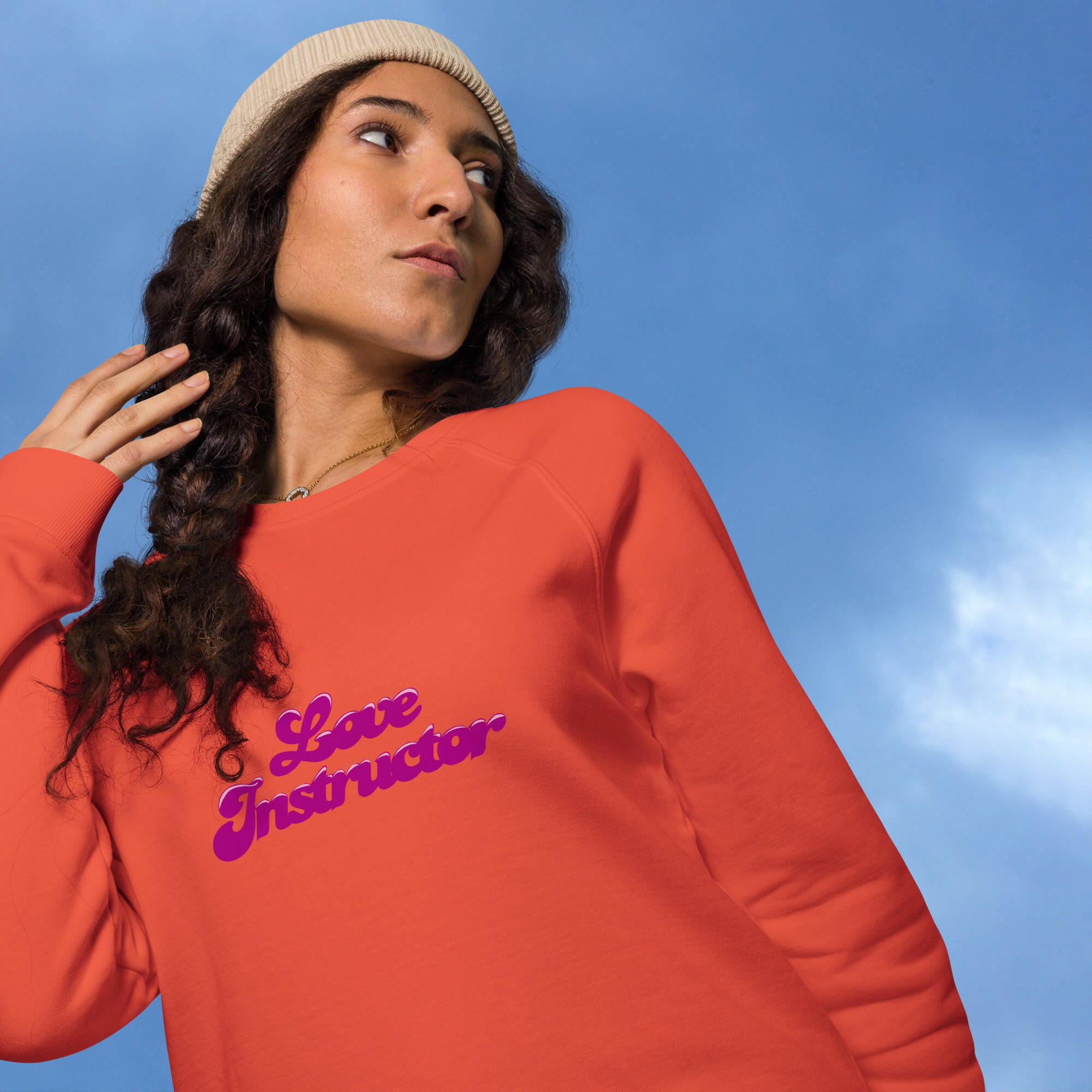 Sweatshirt écologique raglan unisexe Love Instructor