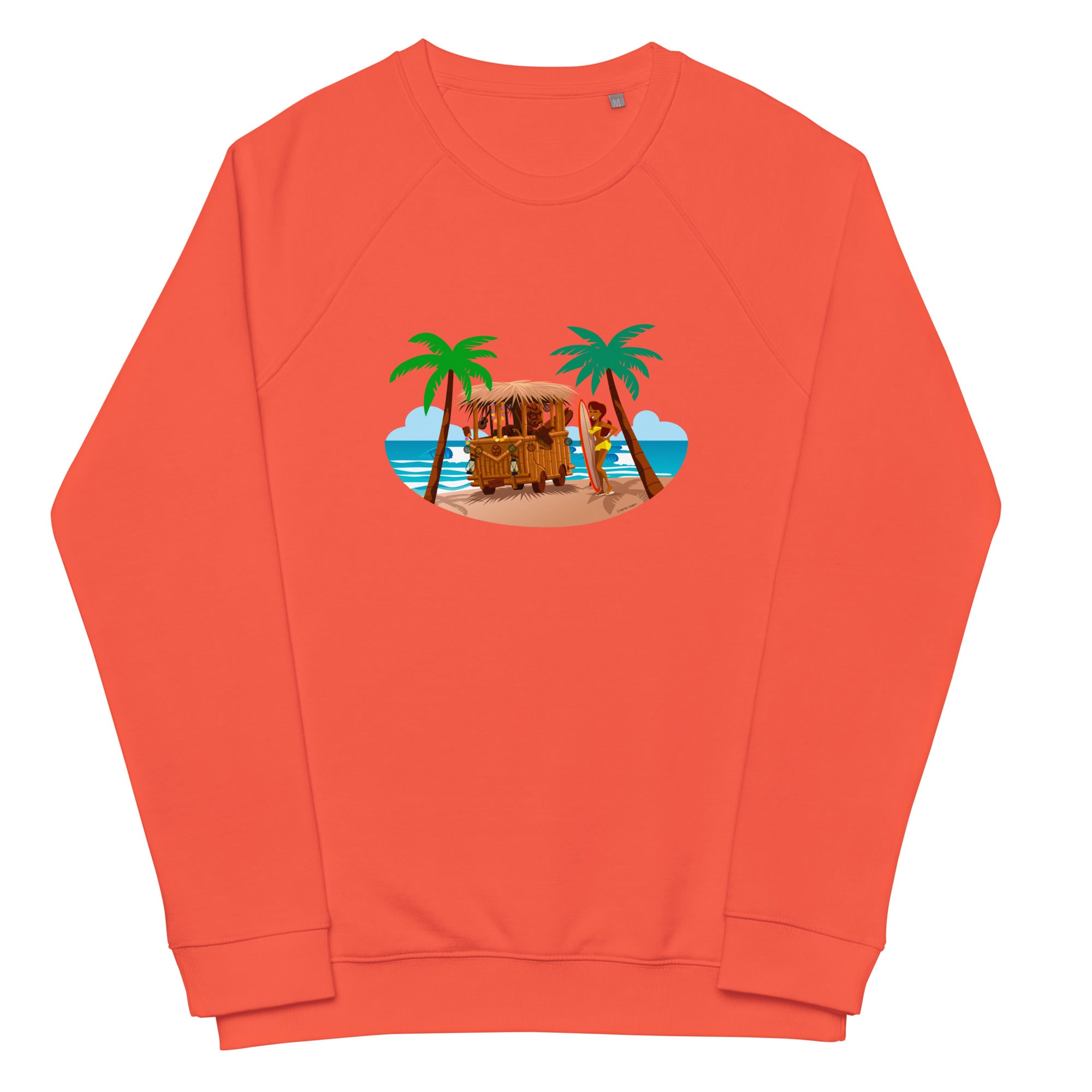 Unisex organic raglan sweatshirt Tiki Kombi