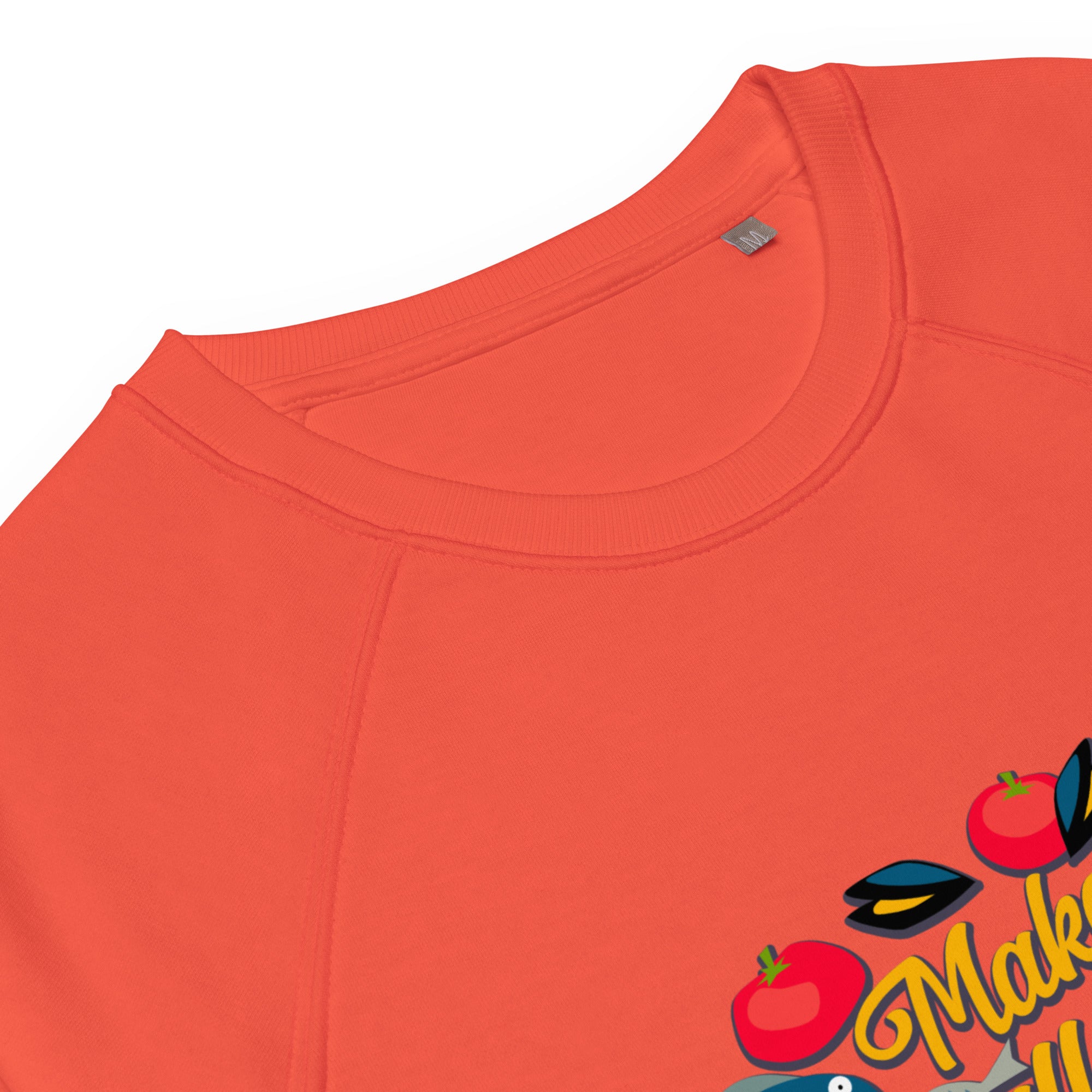 Sweatshirt écologique raglan unisexe Make Bouillabaisse Not War Oh Bonne Mer