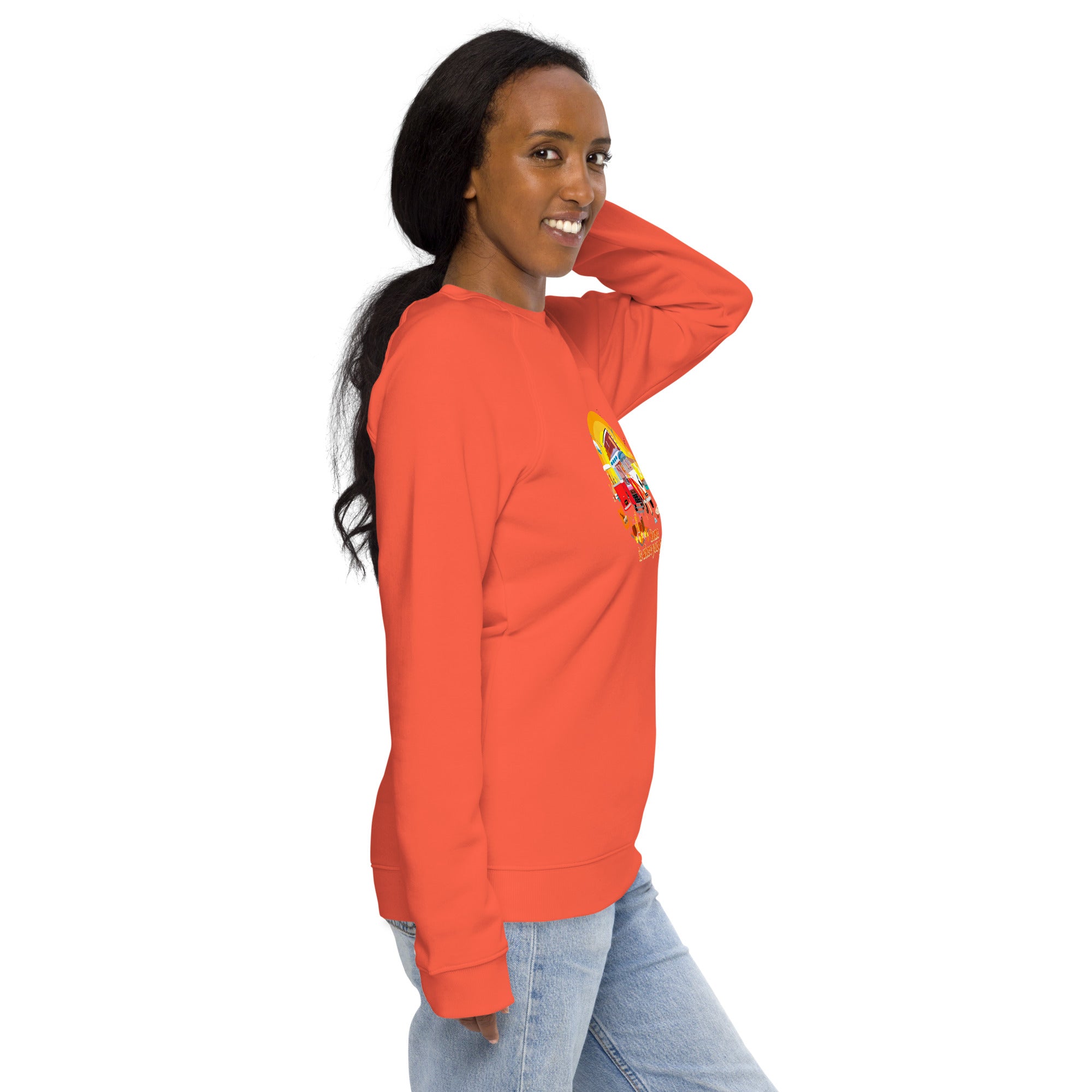 Unisex organic raglan sweatshirt Ultra Combi Home is where you park it