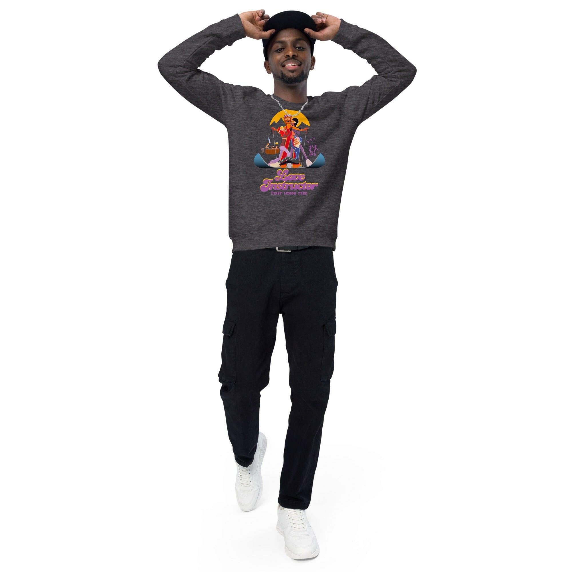 Sweatshirt écologique raglan unisexe Love Instructor First Lesson free