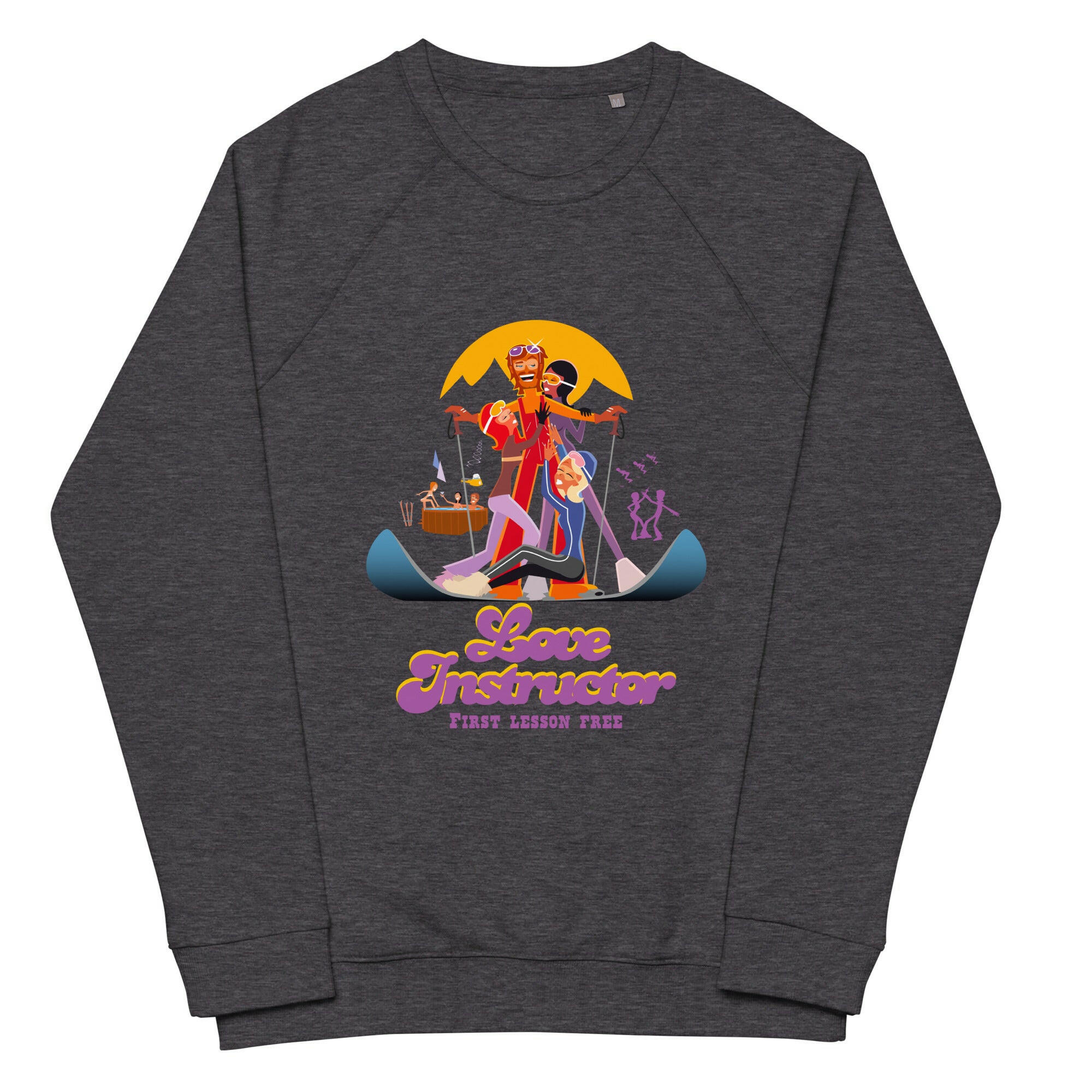 Sweatshirt écologique raglan unisexe Love Instructor First Lesson free
