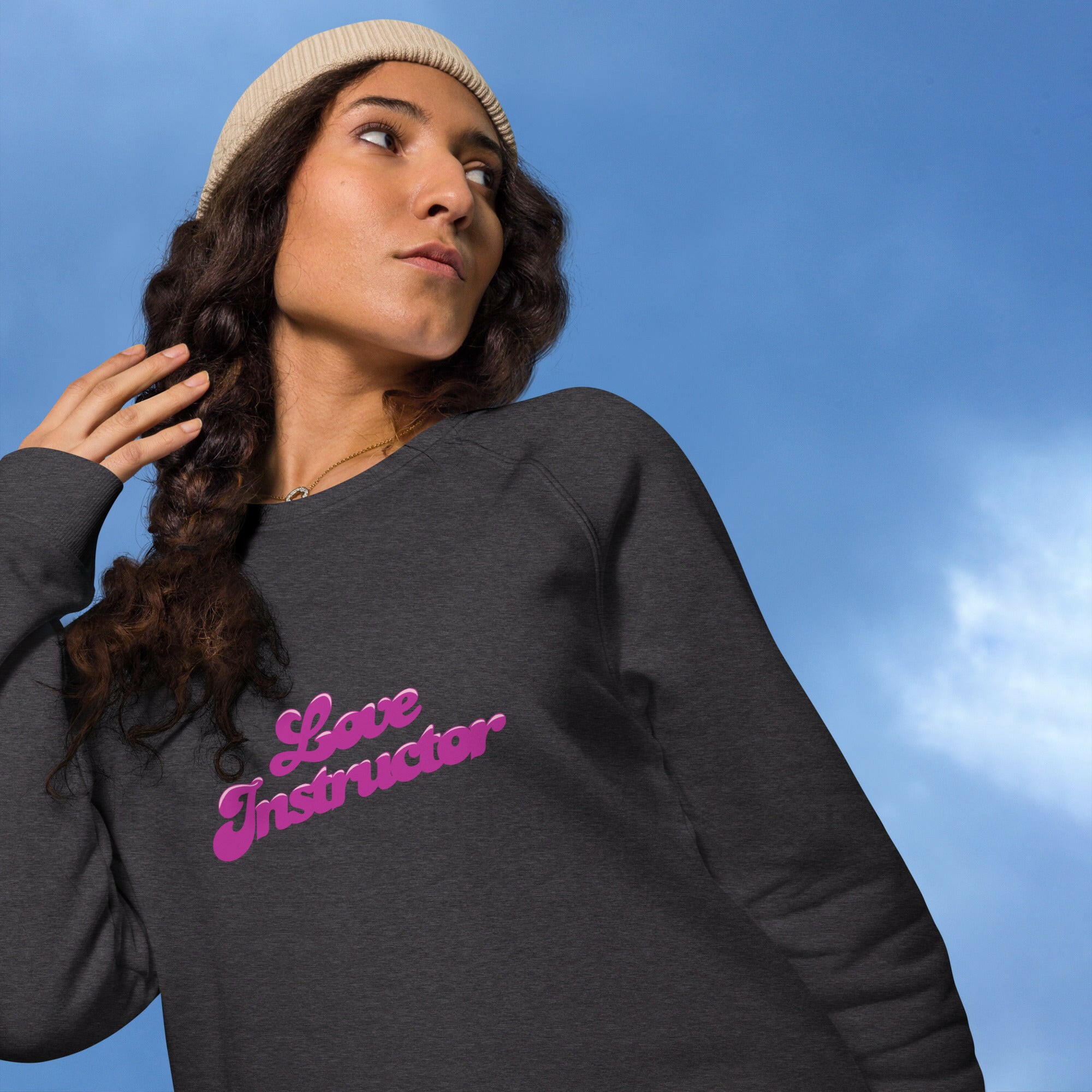 Sweatshirt écologique raglan unisexe Love Instructor