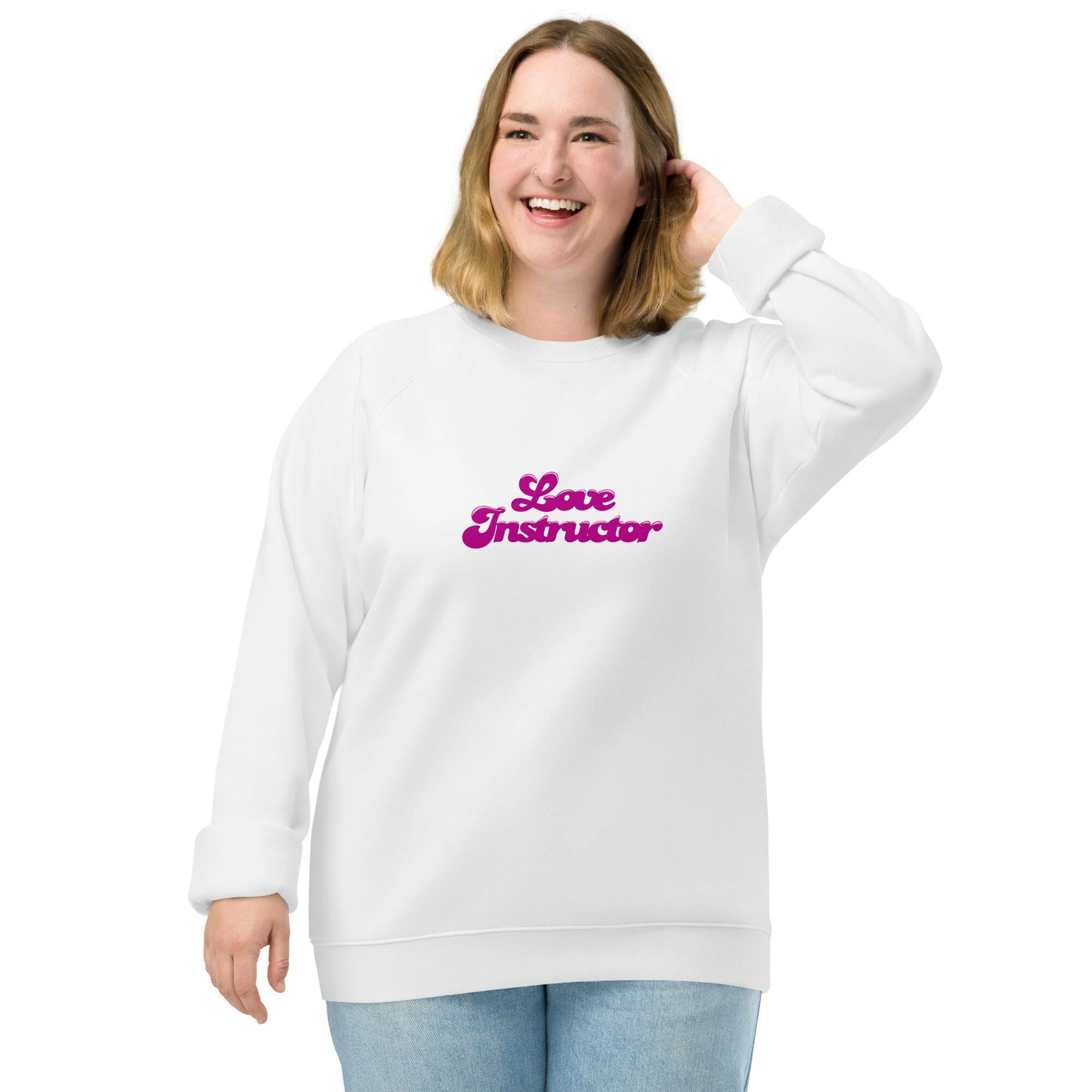 Sweatshirt écologique raglan unisexe Love Instructor