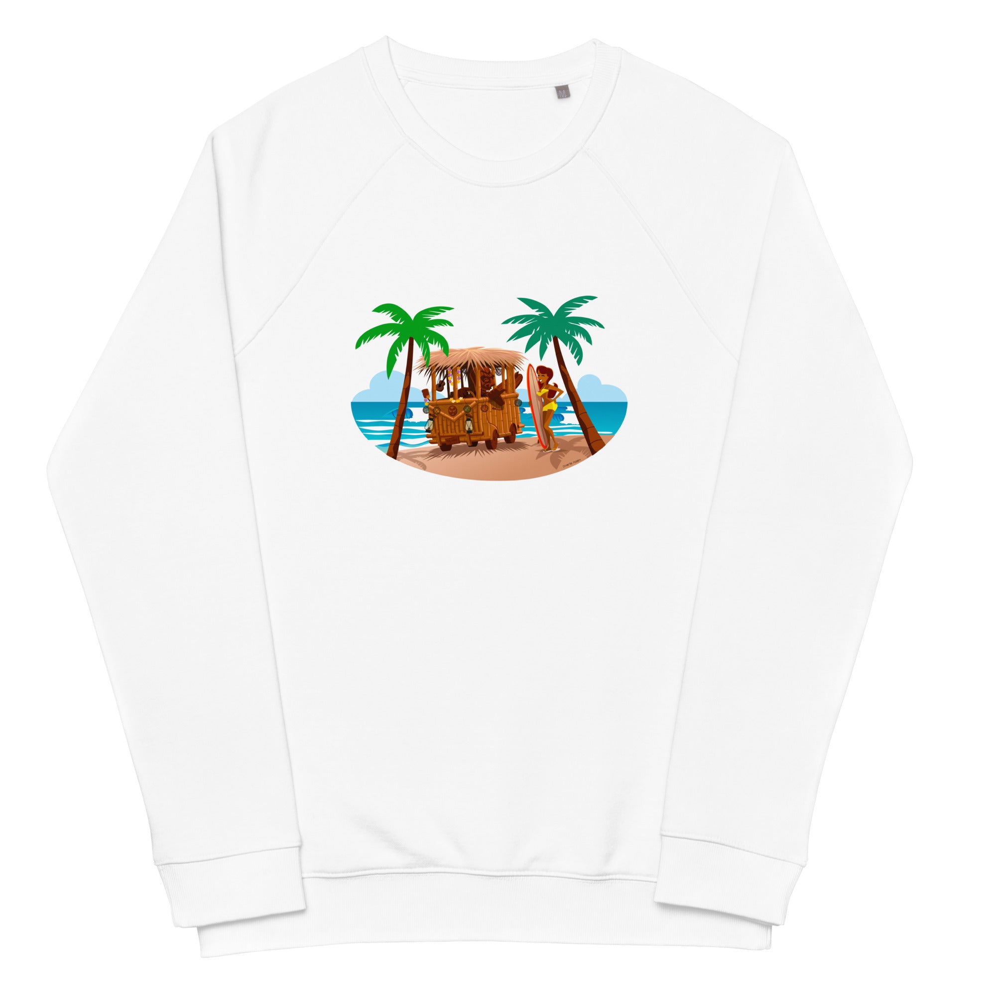 Unisex organic raglan sweatshirt Tiki Kombi