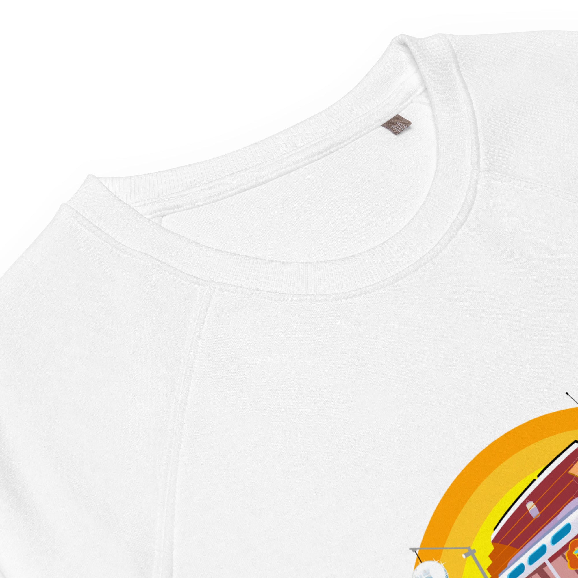 Unisex organic raglan sweatshirt Ultra Combi Home is where you park it