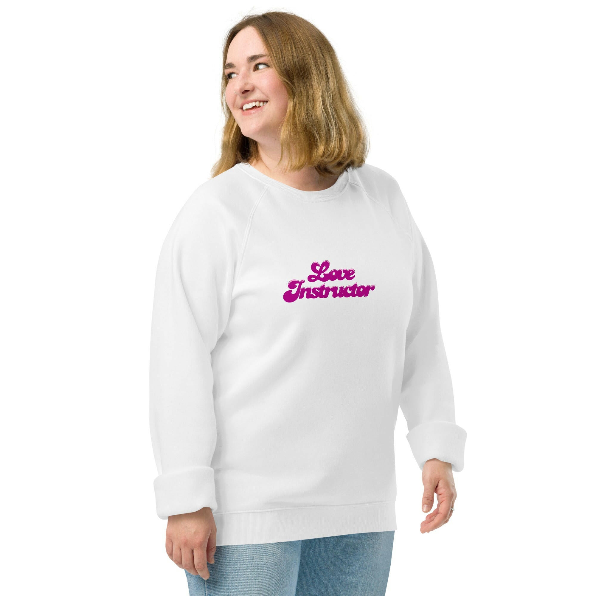 Sweatshirt écologique raglan unisexe Love Instructor