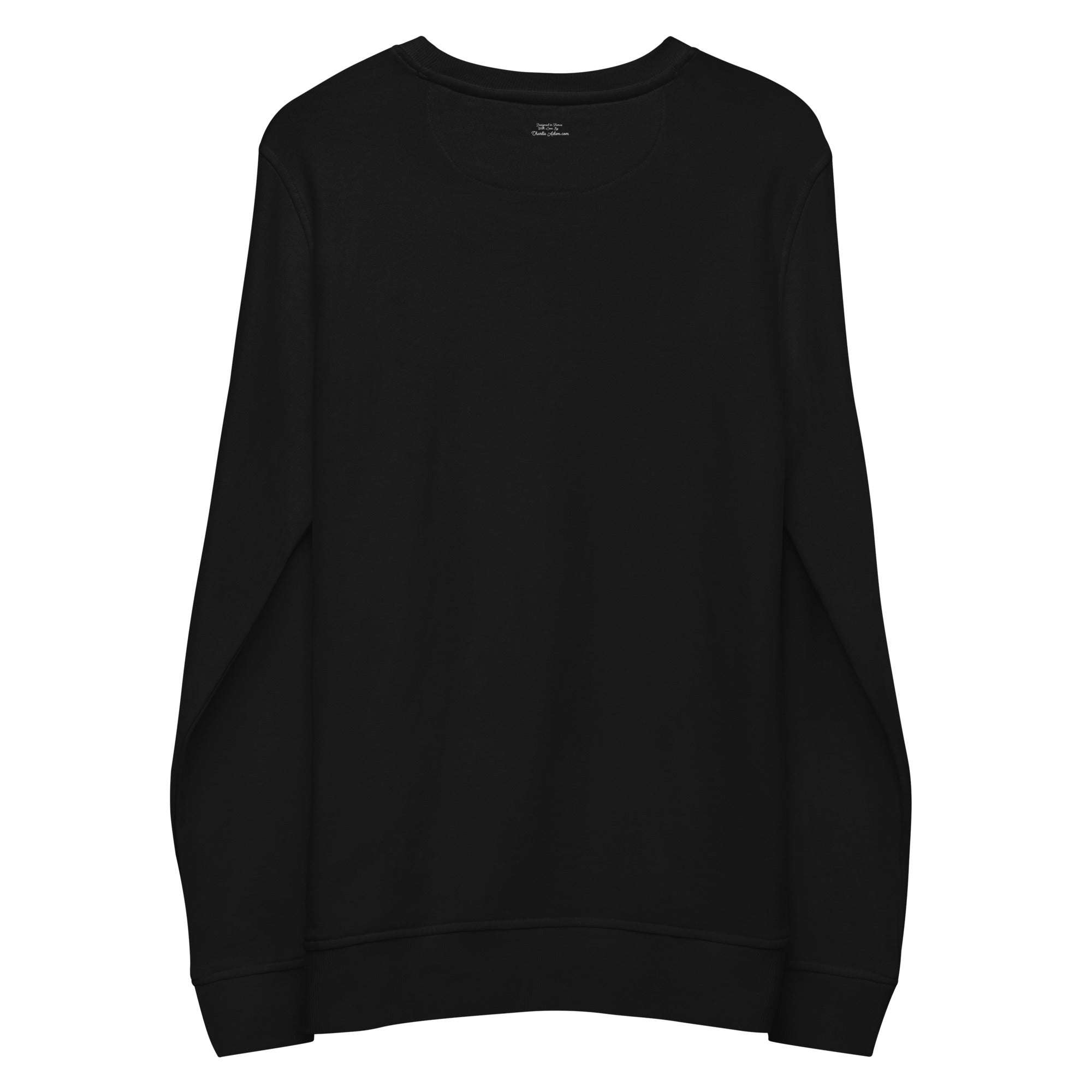 Unisex organic sweatshirt No Skiboots on Dancefloor light text