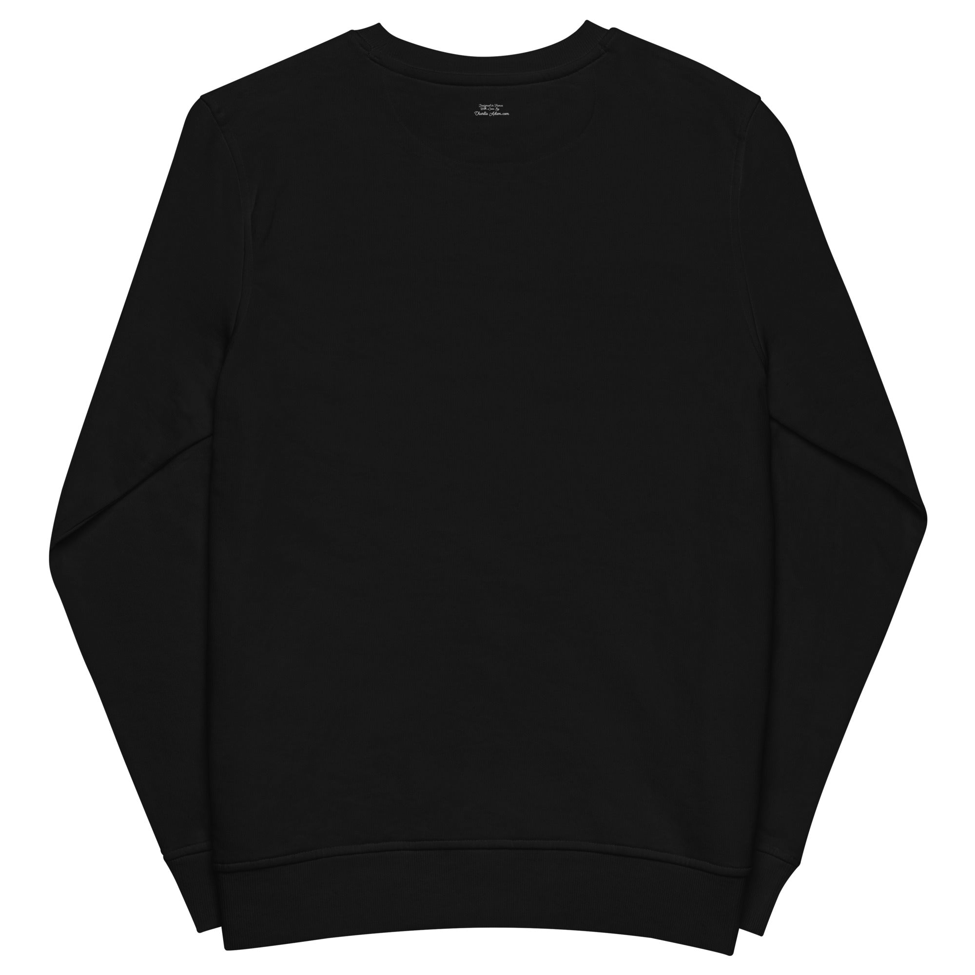 Unisex organic sweatshirt No Skiboots on Dancefloor light text