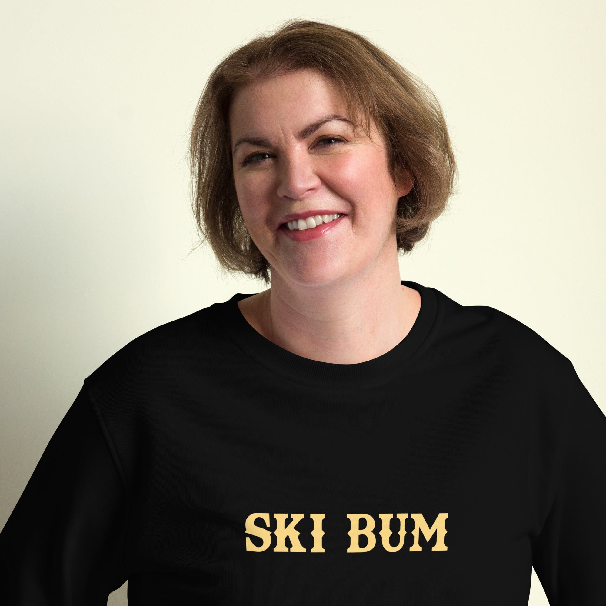 Sweat écologique unisexe Ski Bum texte clair