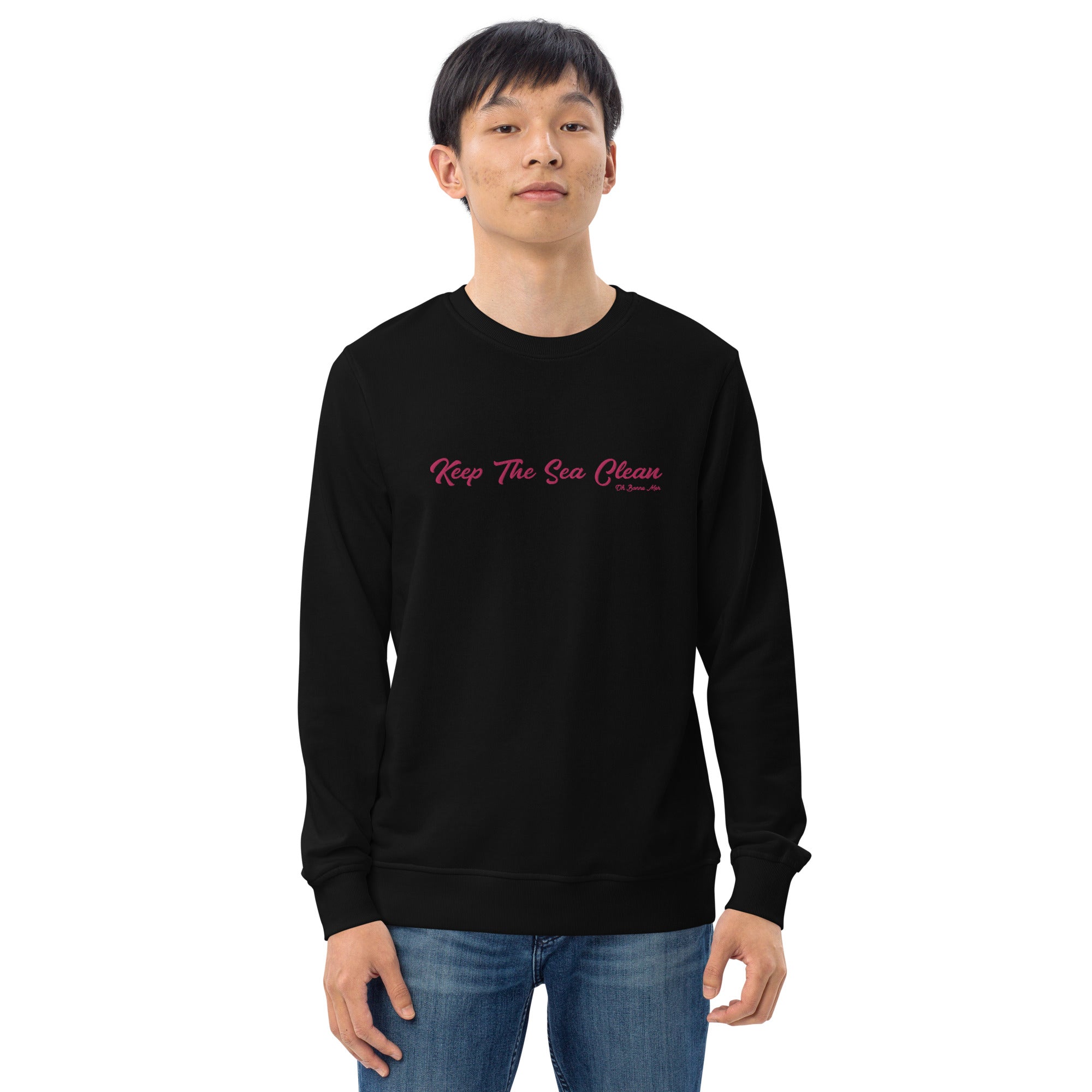 Sweat écologique unisexe Keep The Sea Clean grand motif flamingo brodé