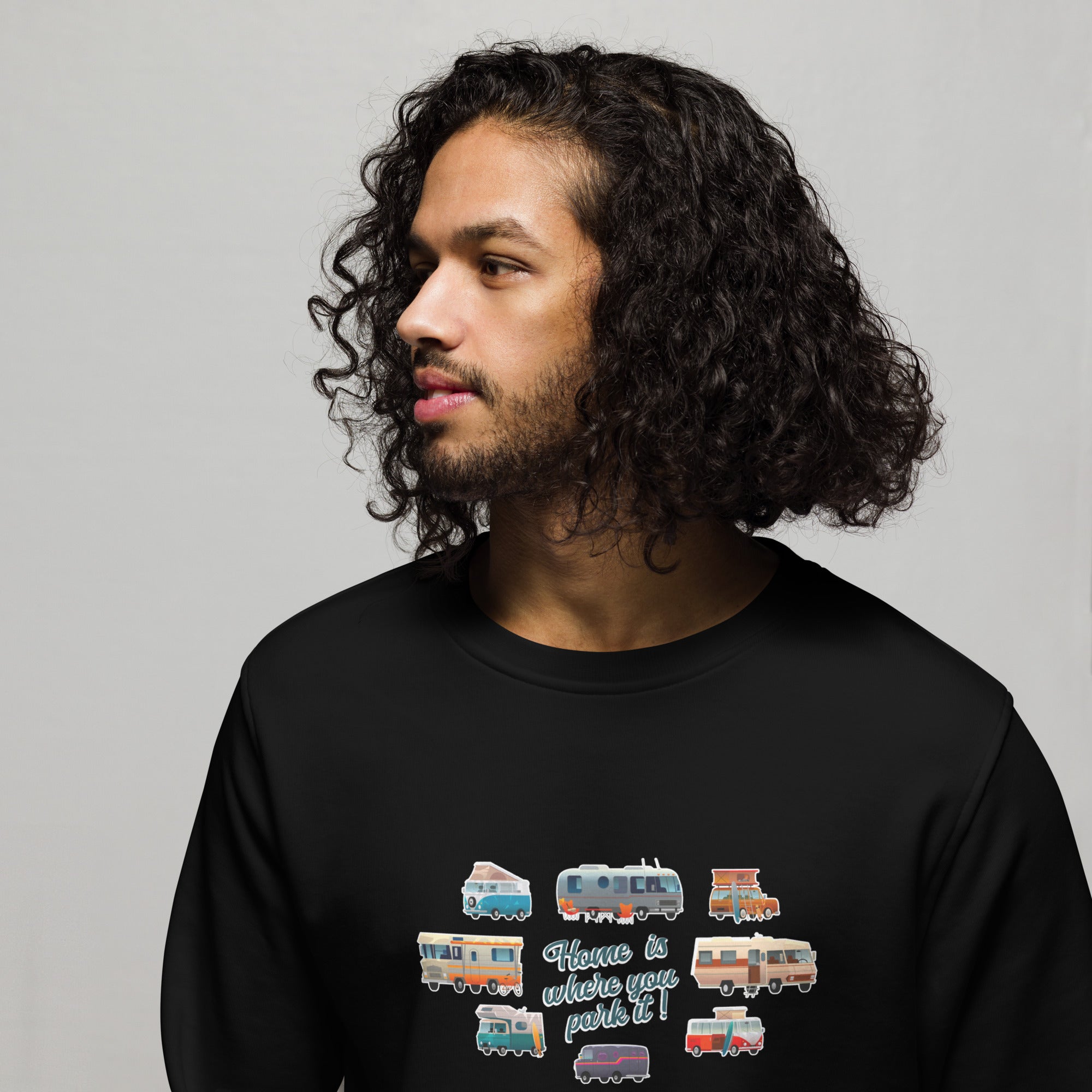 Unisex organic sweatshirt Square Vintage Campers