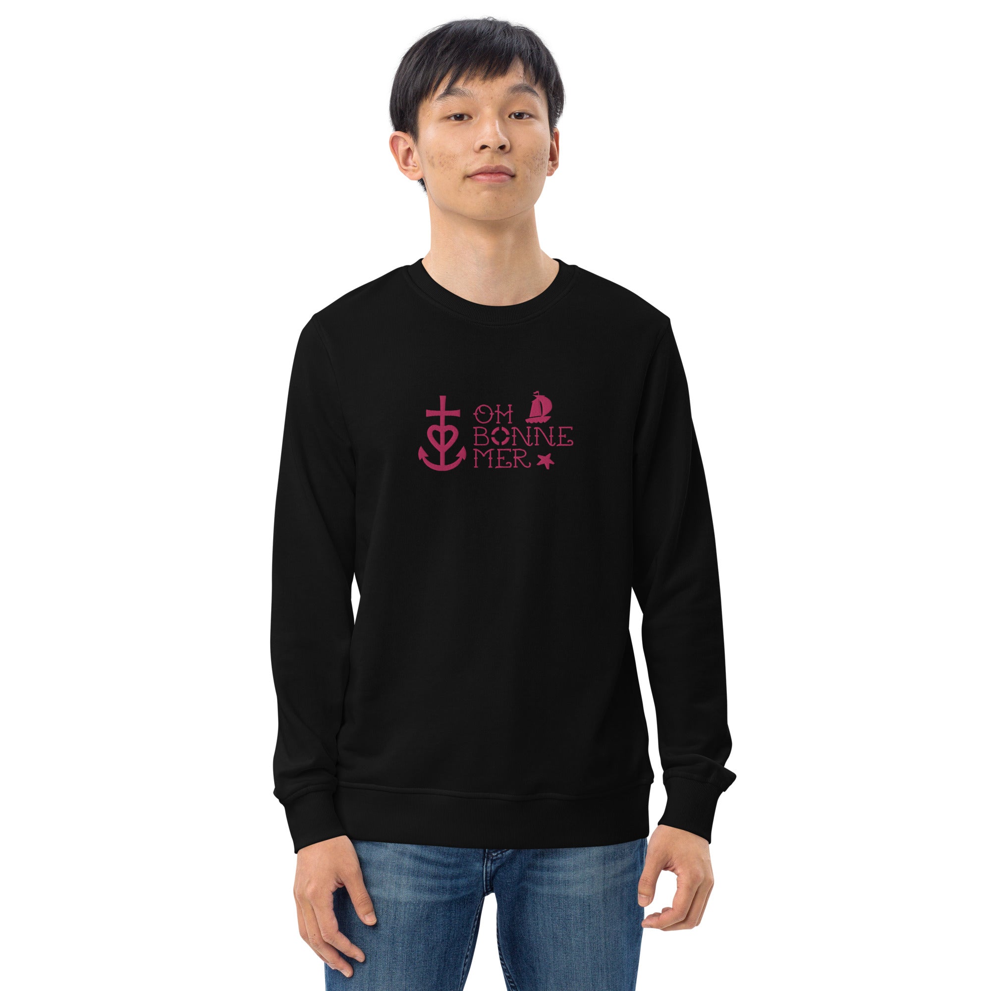 Sweat écologique unisexe Oh Bonne Mer 2 flamingo brodé