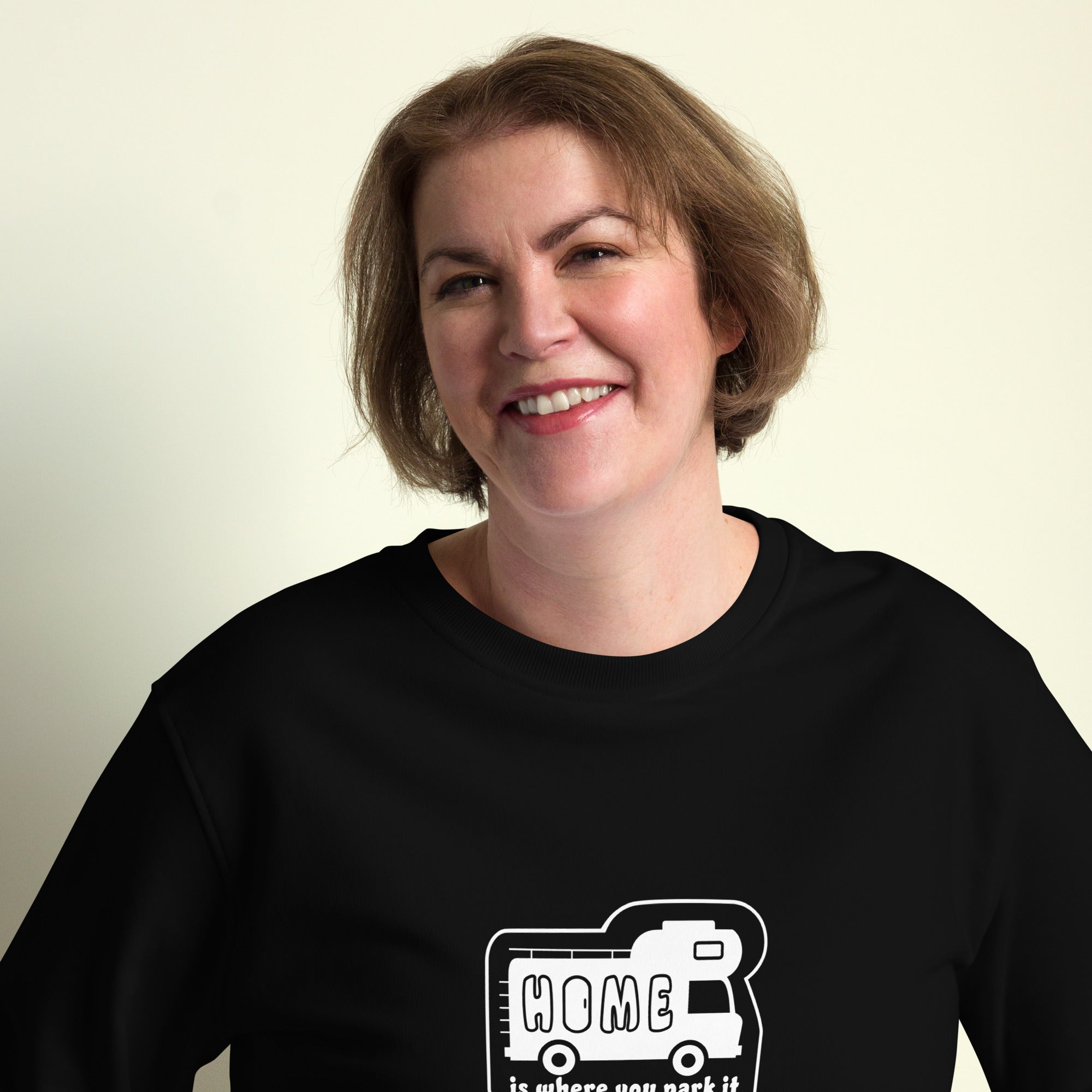 Unisex organic sweatshirt White Camper Van Home is where you park it