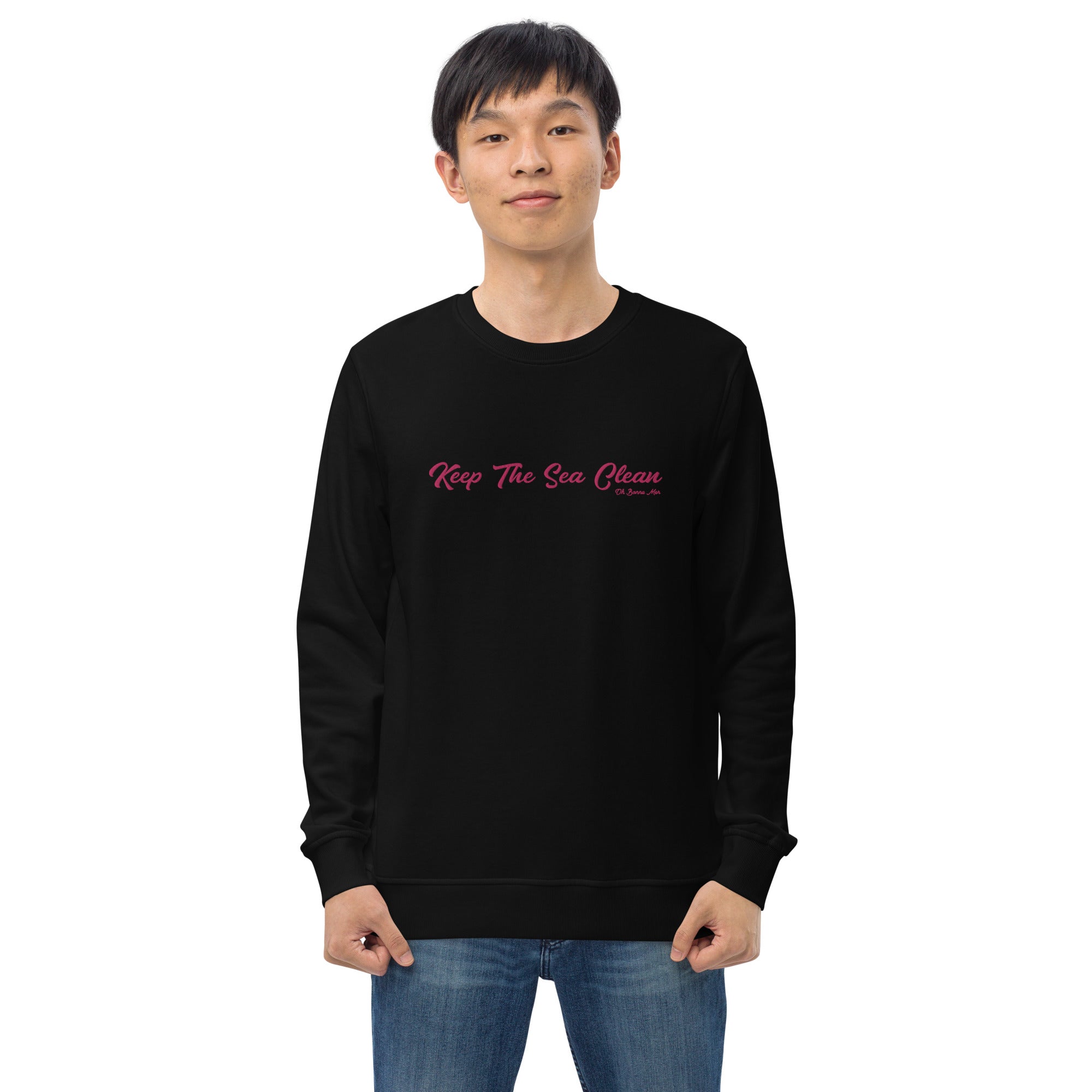 Sweat écologique unisexe Keep The Sea Clean grand motif flamingo brodé