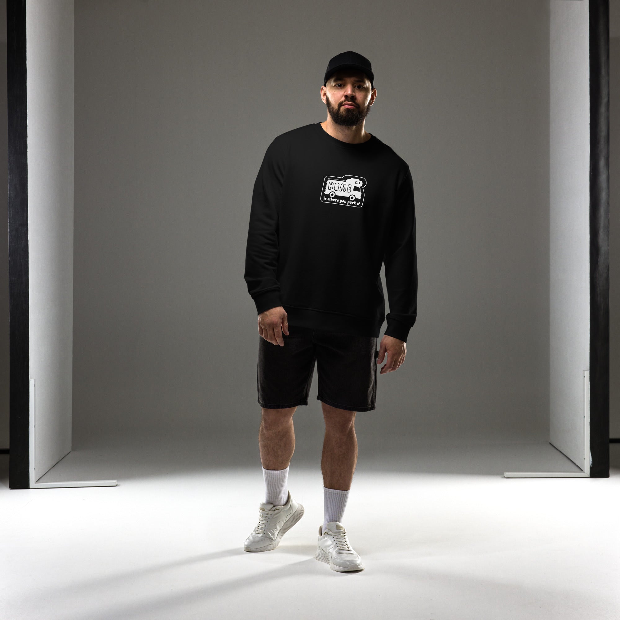 Unisex organic sweatshirt White Camper Van Home is where you park it