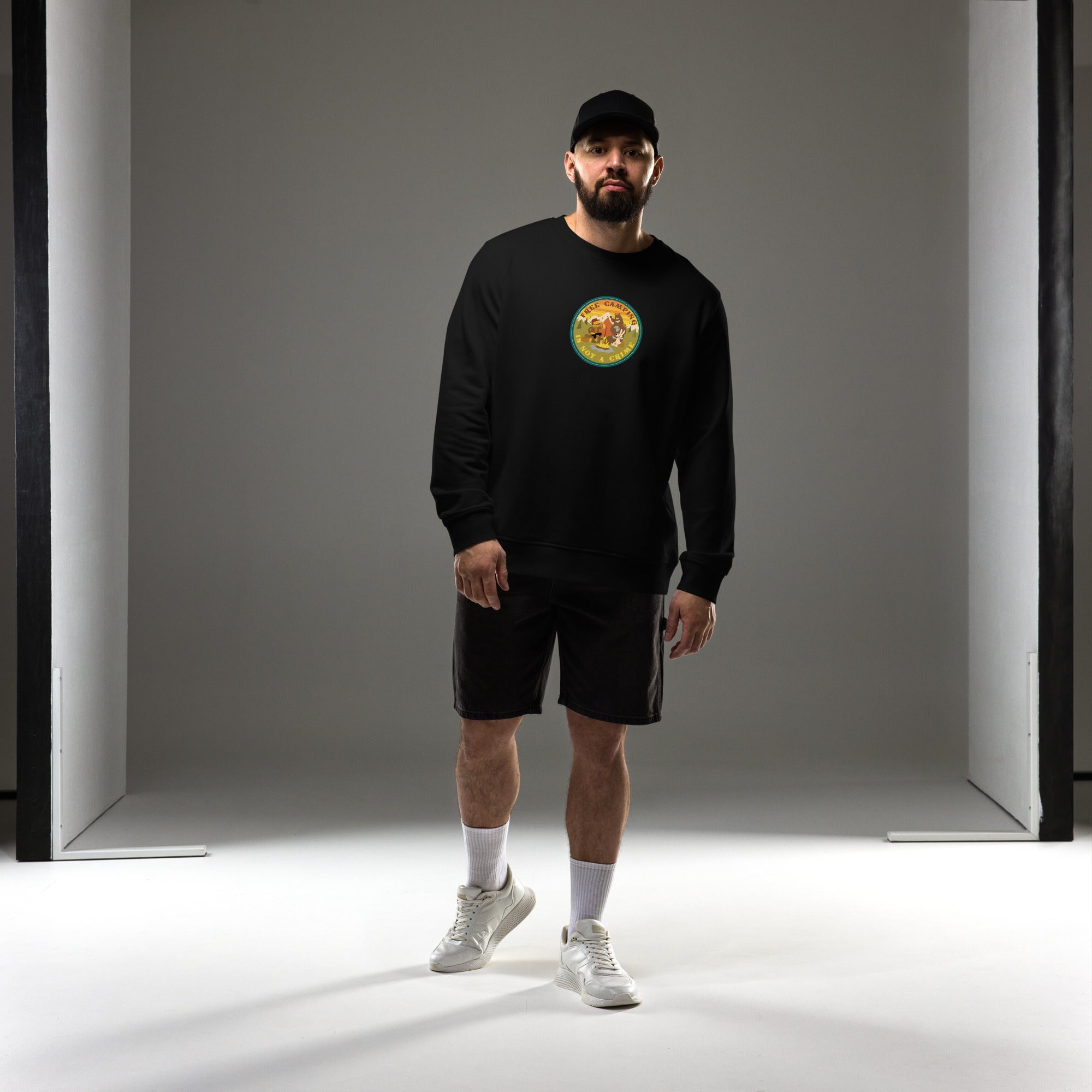 Unisex organic sweatshirt Free camping is not a crime