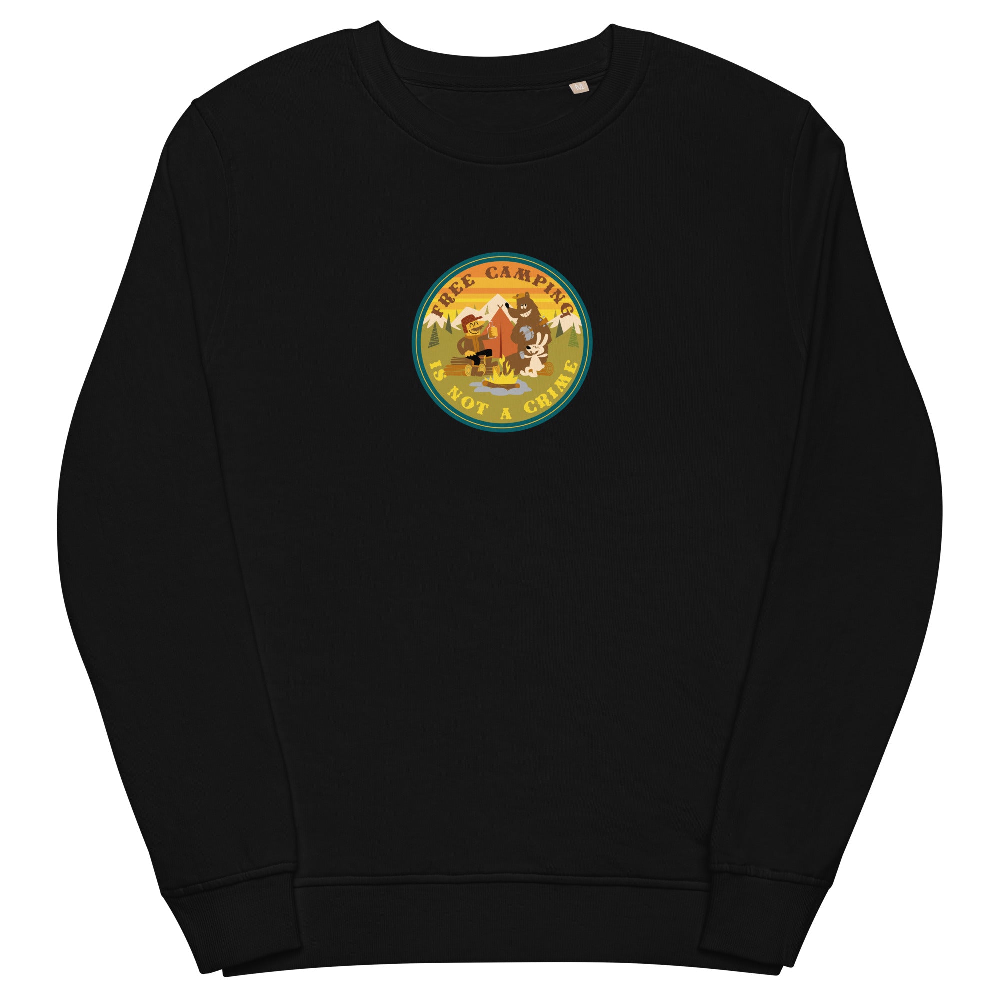 Unisex organic sweatshirt Free camping is not a crime