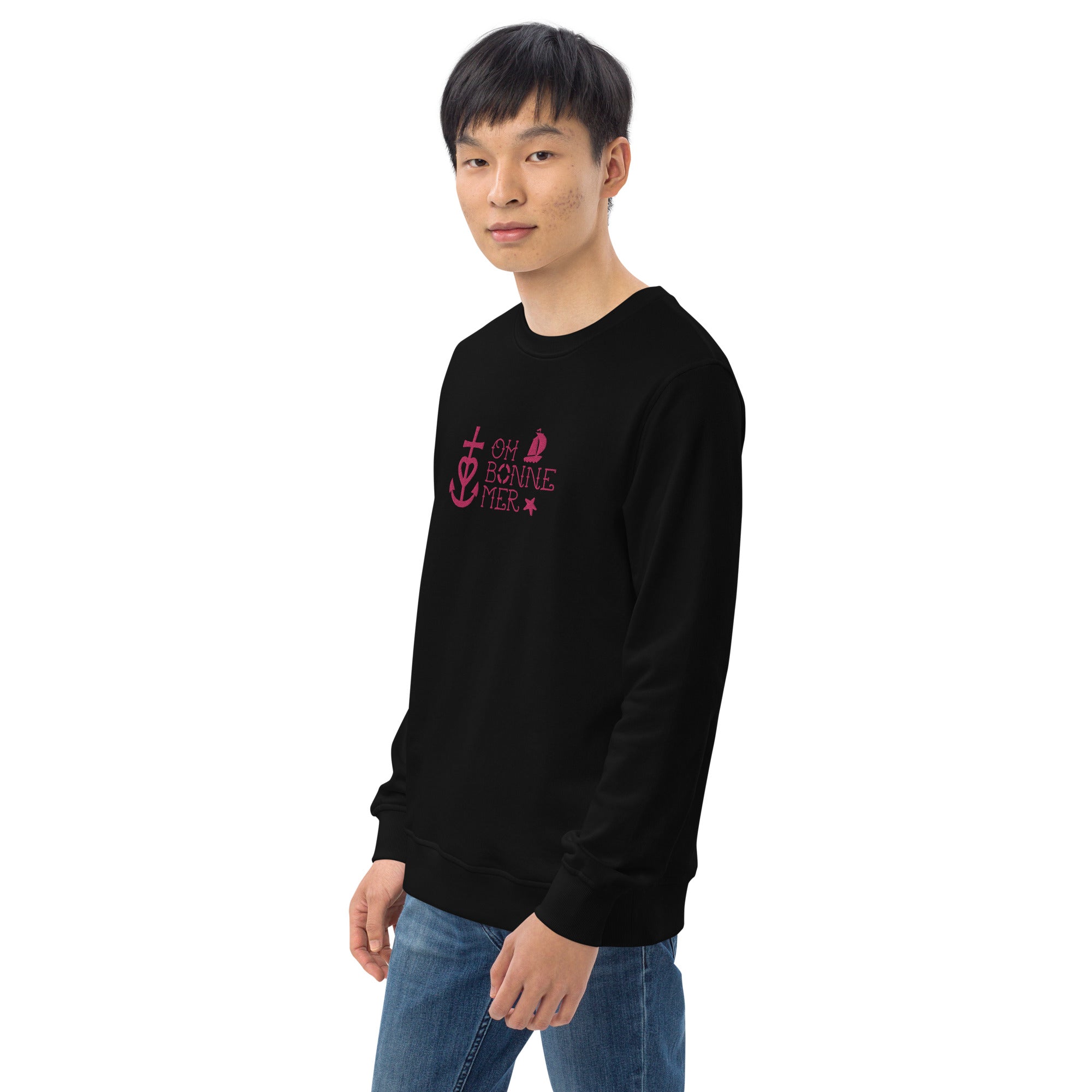 Sweat écologique unisexe Oh Bonne Mer 2 flamingo brodé
