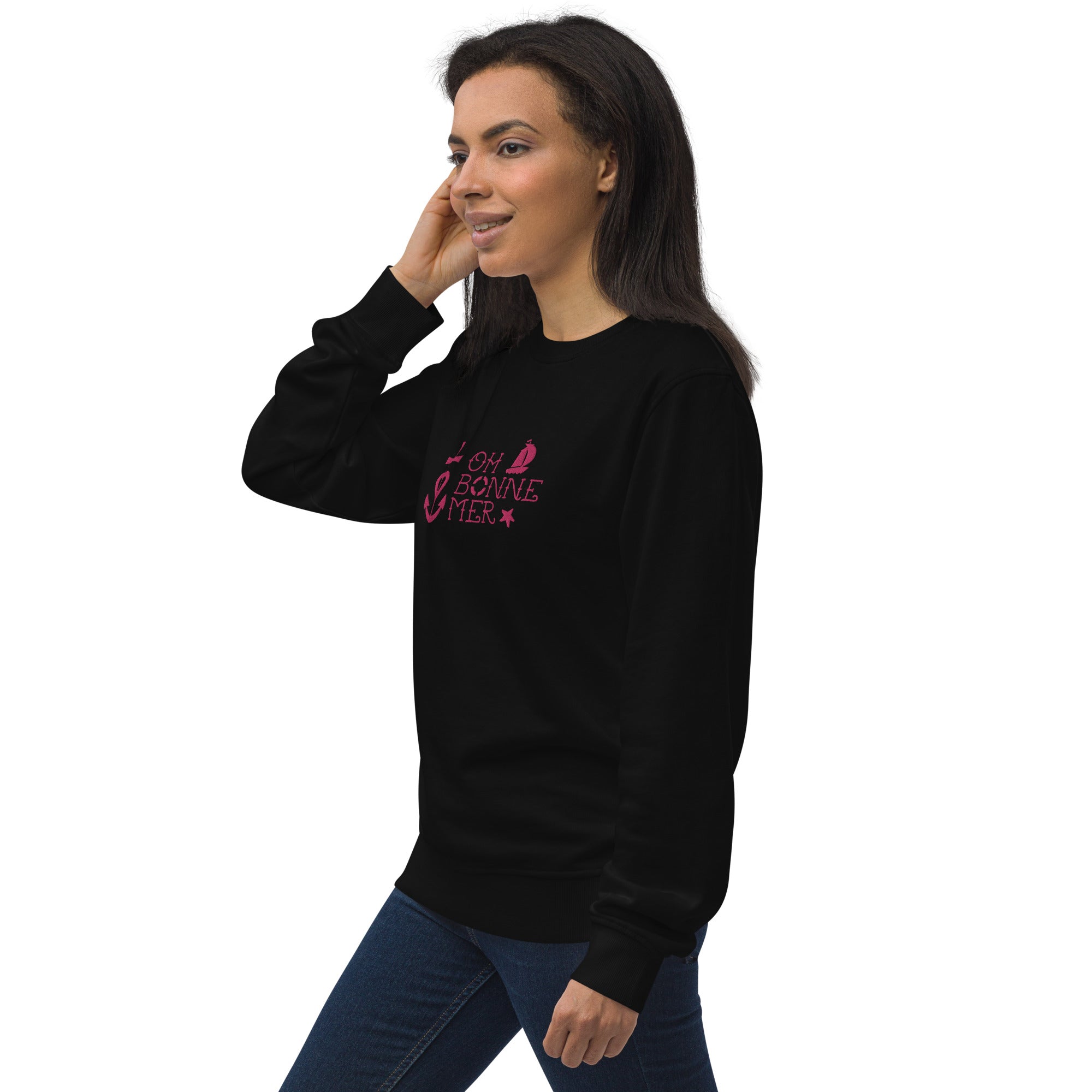 Sweat écologique unisexe Oh Bonne Mer 2 flamingo brodé
