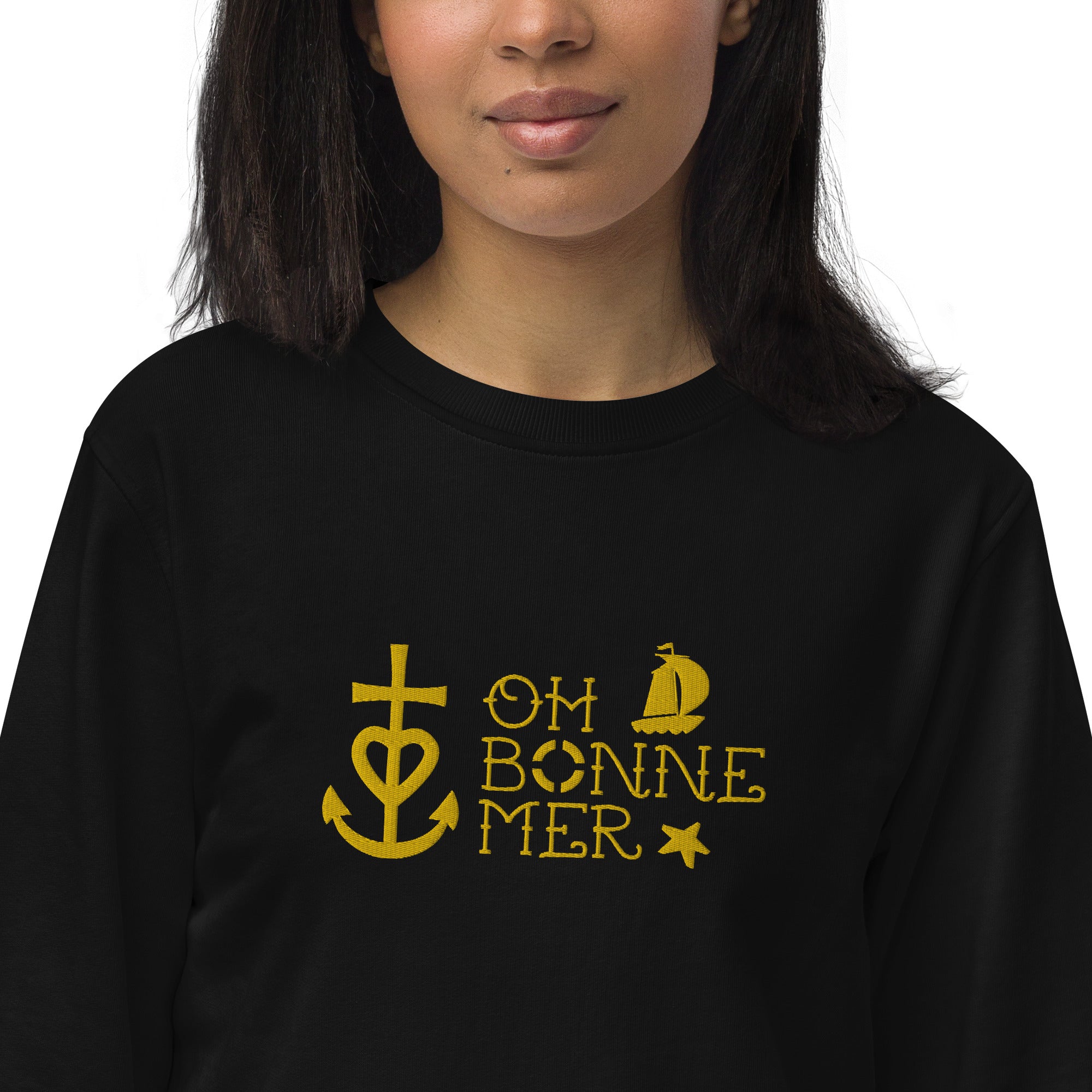 Sweat écologique unisexe Oh Bonne Mer 2 brodé gold