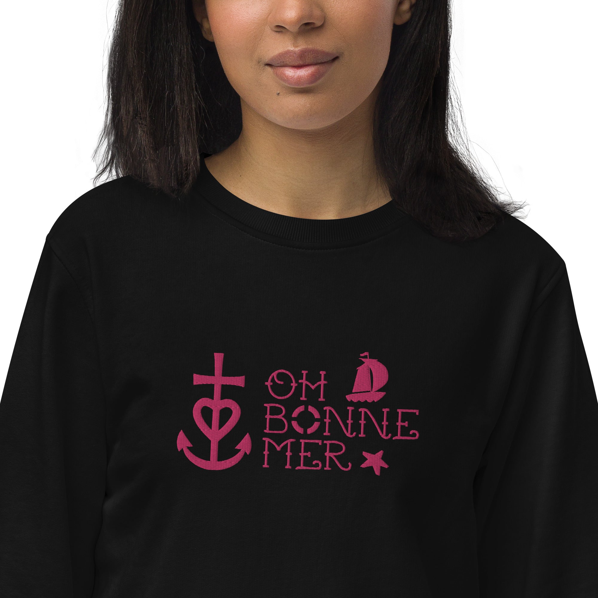 Sweat écologique unisexe Oh Bonne Mer 2 flamingo brodé