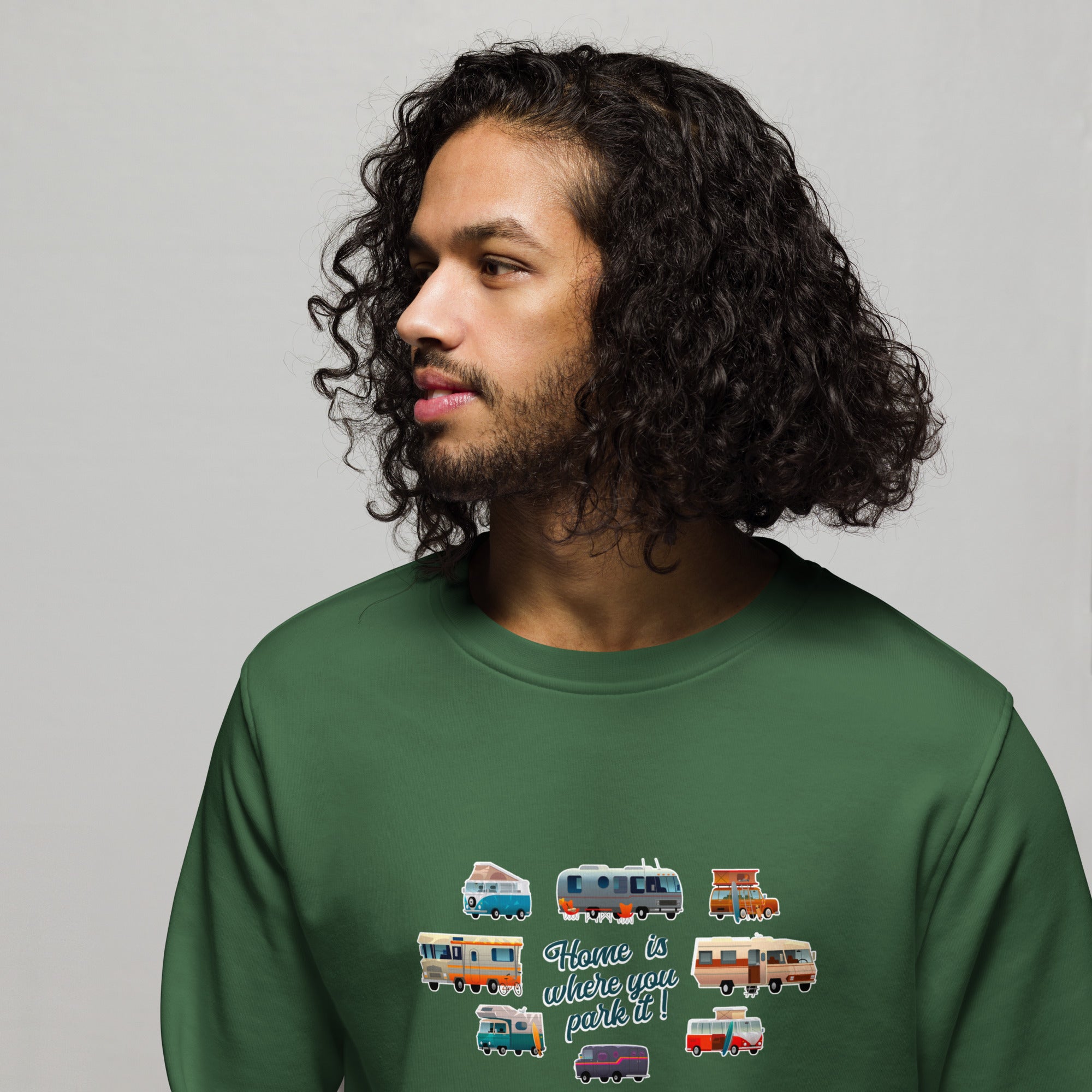 Unisex organic sweatshirt Square Vintage Campers