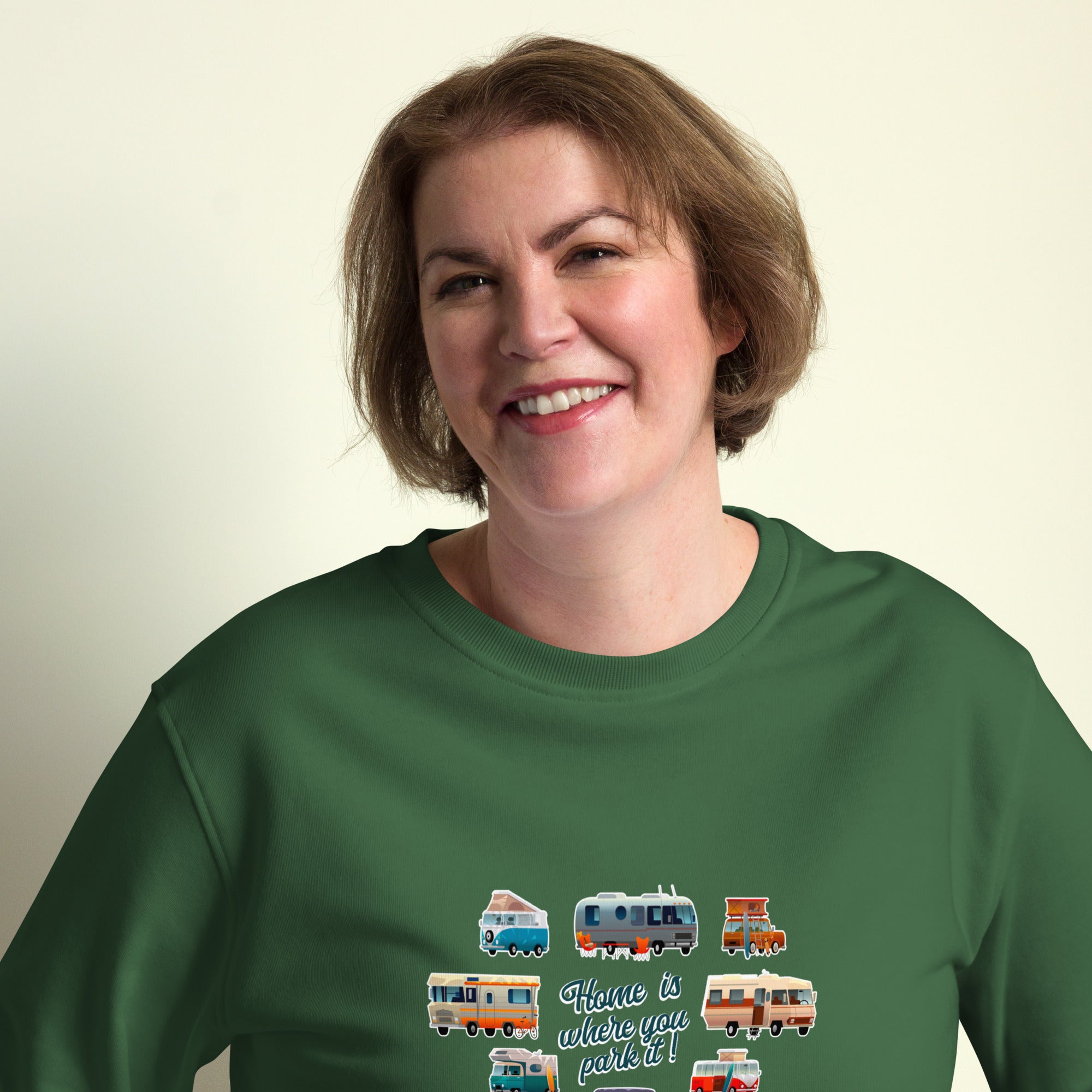 Unisex organic sweatshirt Square Vintage Campers