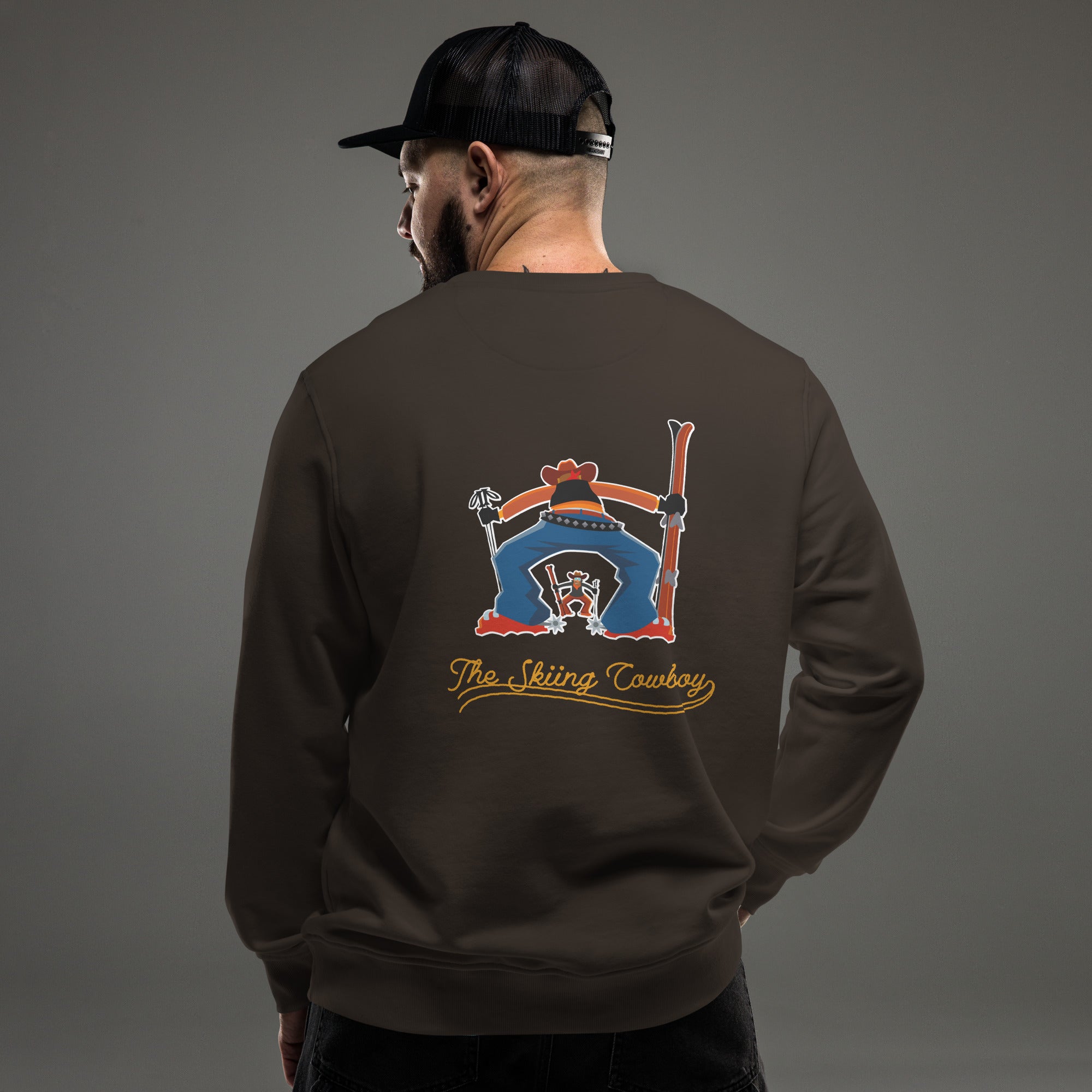 Sweat écologique unisexe Ski Fight at OK Corral Outline (face & dos)