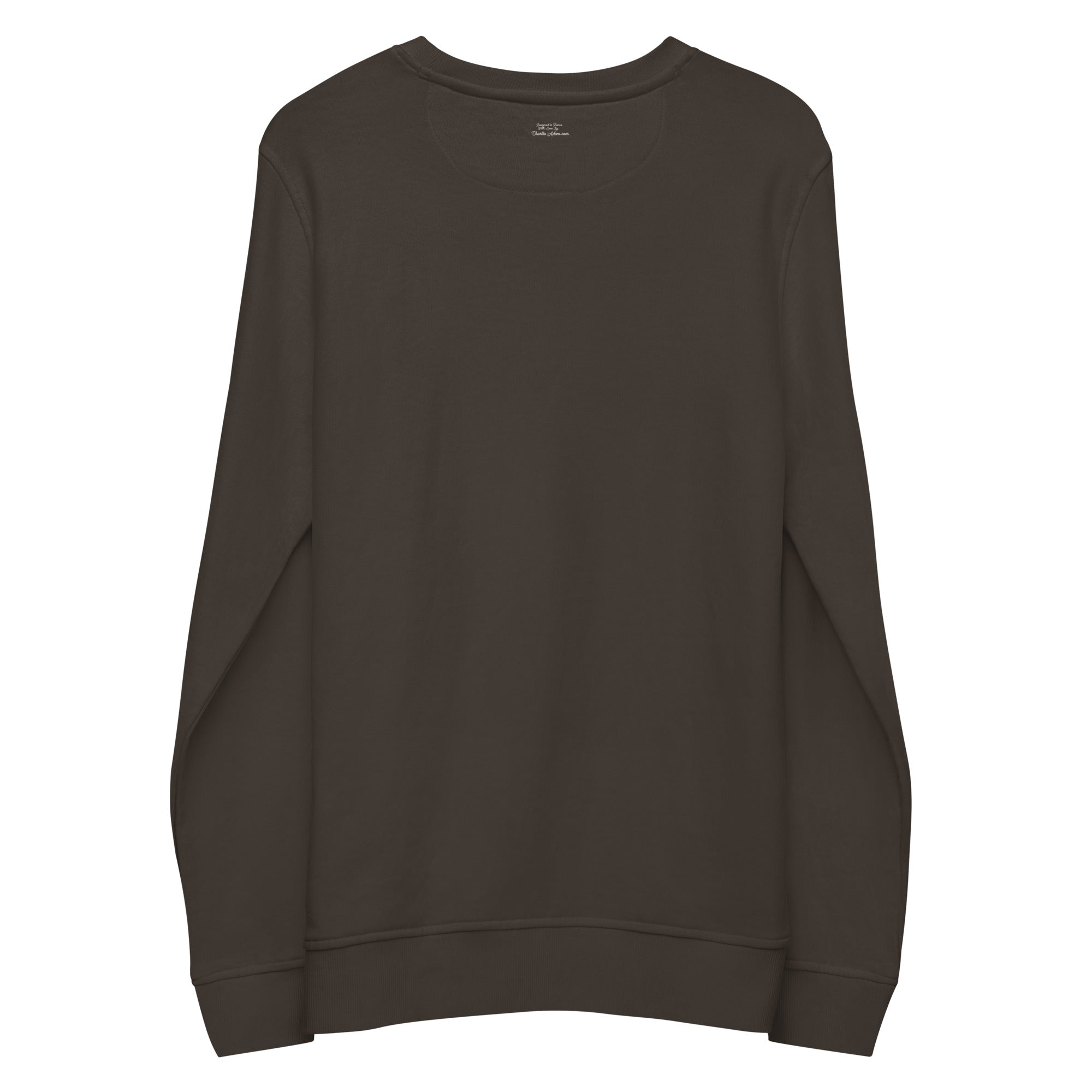 Unisex organic sweatshirt No Skiboots on Dancefloor light text