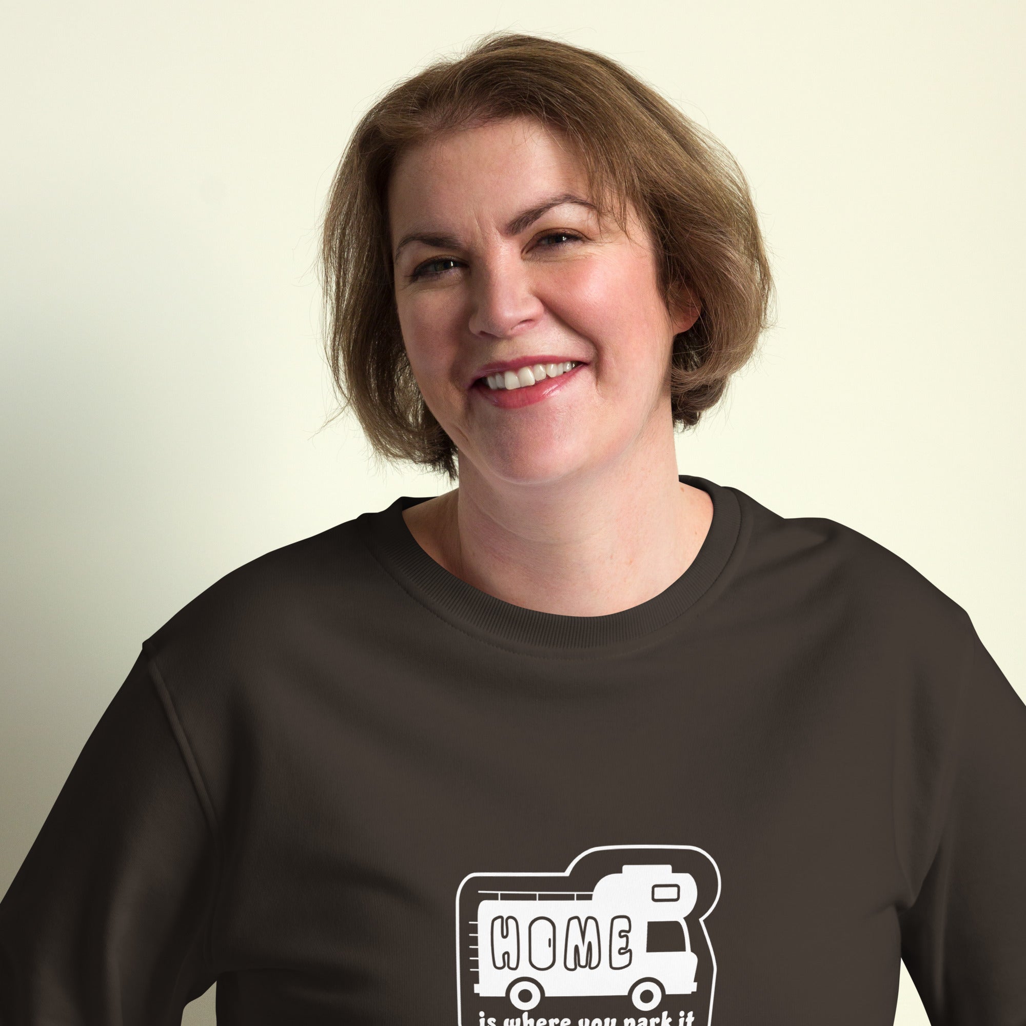 Unisex organic sweatshirt White Camper Van Home is where you park it